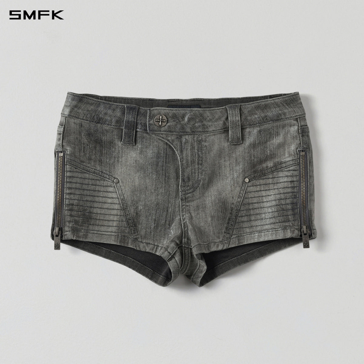 WILD MIRAGE HANDCRAFT WAX SKINNY RIDER LOW SHORTS/E-COTTON+WAX TWILIGHT GREY