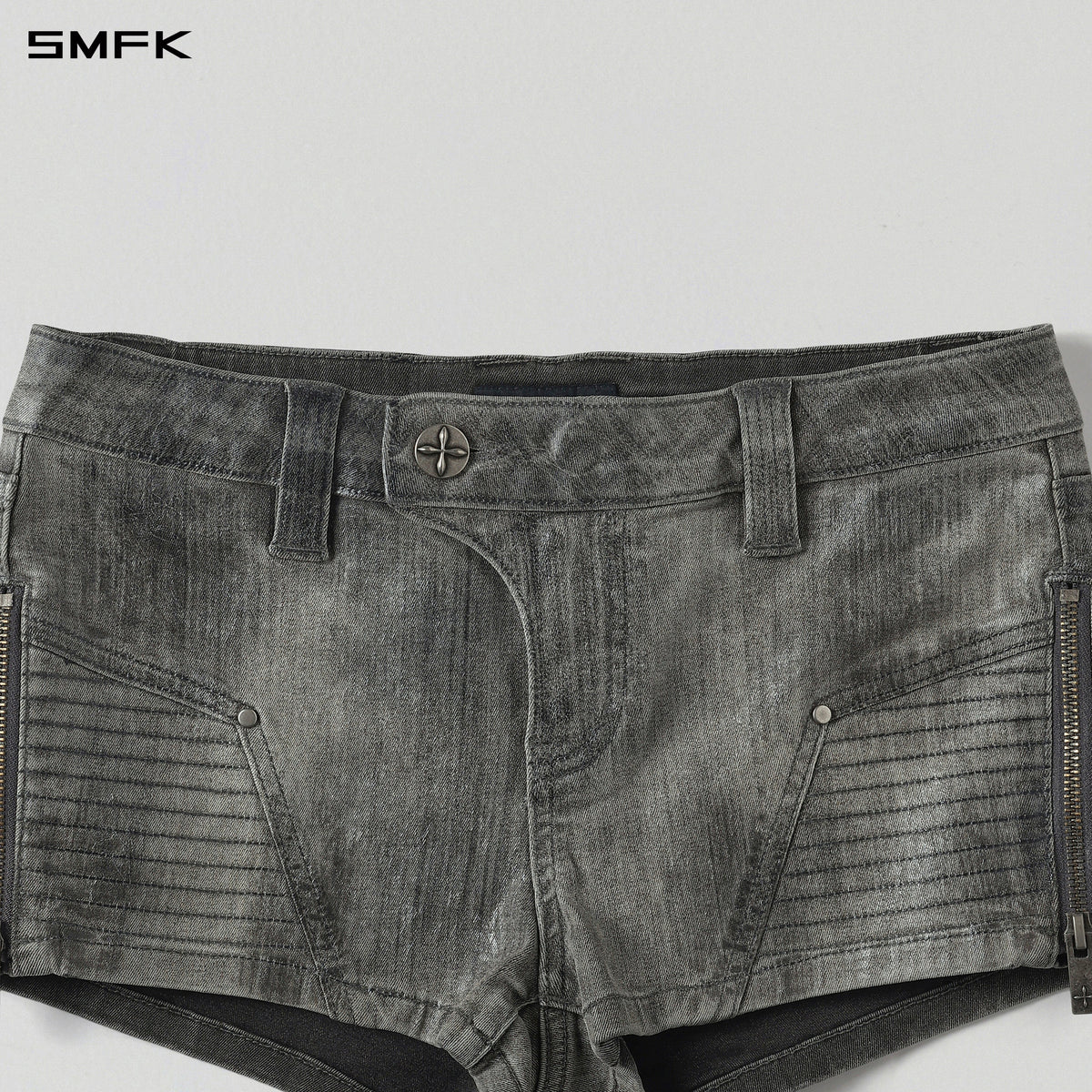 WILD MIRAGE HANDCRAFT WAX SKINNY RIDER LOW SHORTS/E-COTTON+WAX TWILIGHT GREY