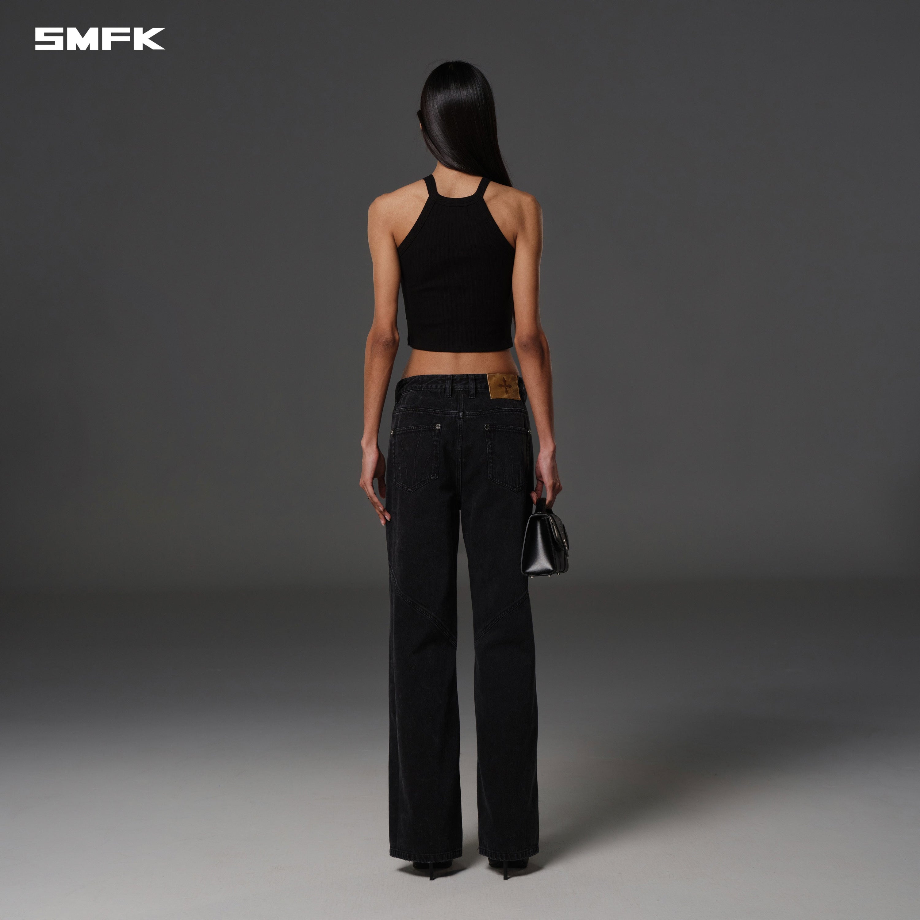 VINTAGE VANISH STRAIGHT DENIM PANTS/GARMENT DYE VANISH BLACK