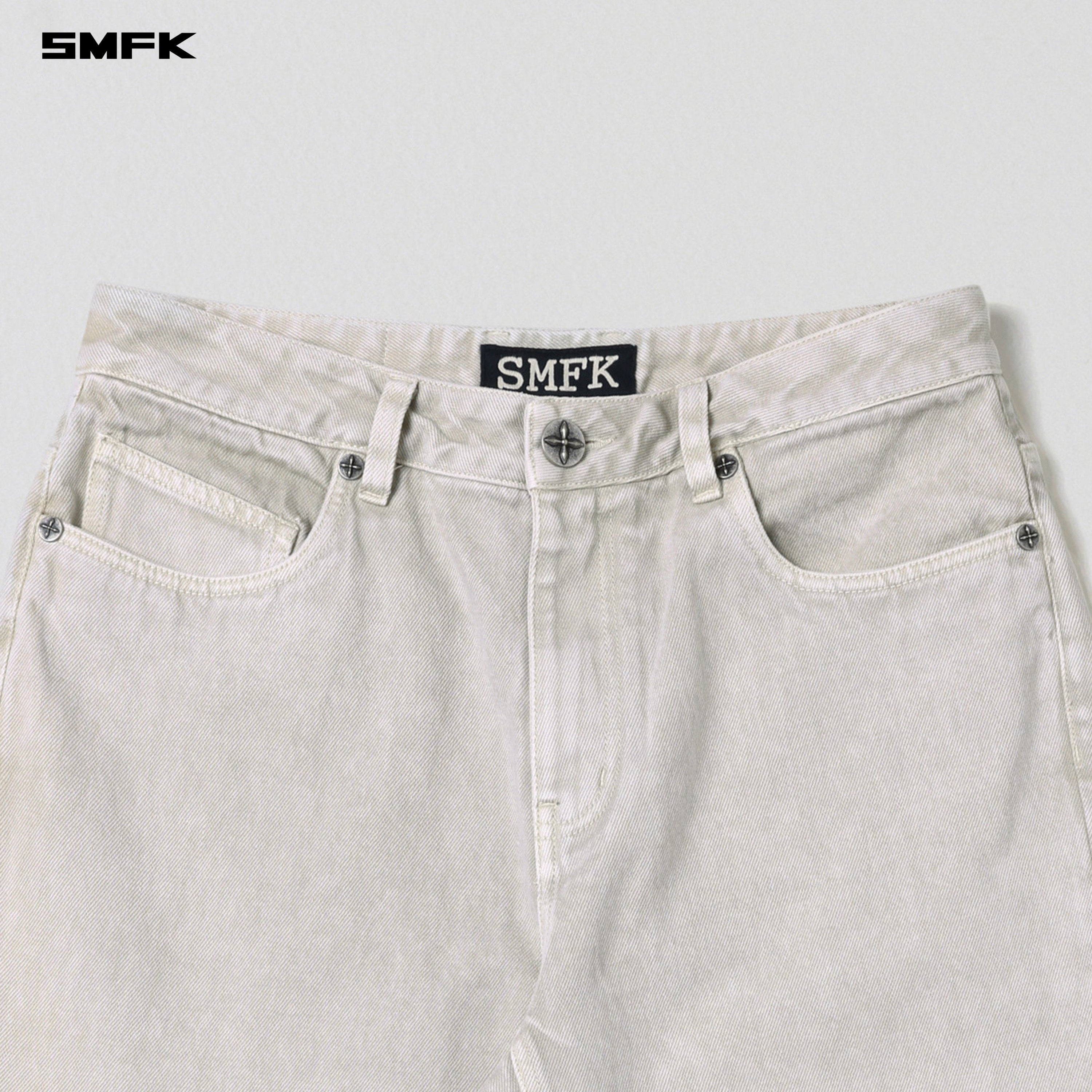 VINTAGE VANISH STRAIGHT DENIM PANTS/GARMENT DYE VANISH WHITE