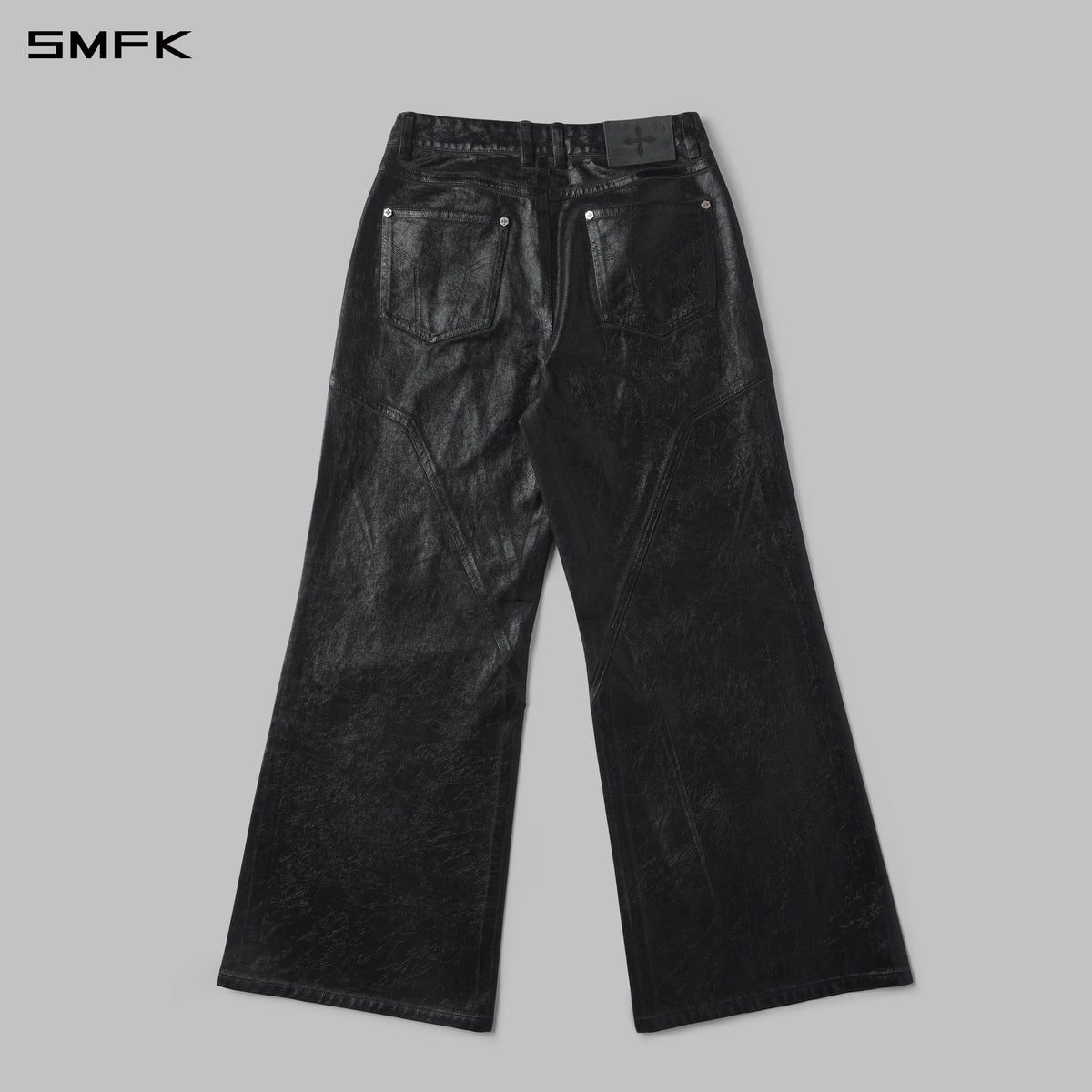 MIRAGE SIREN COLD DYE WAX STRT DENIM PANTS/COLD DYE+CRACK WAX/W INK BLACK