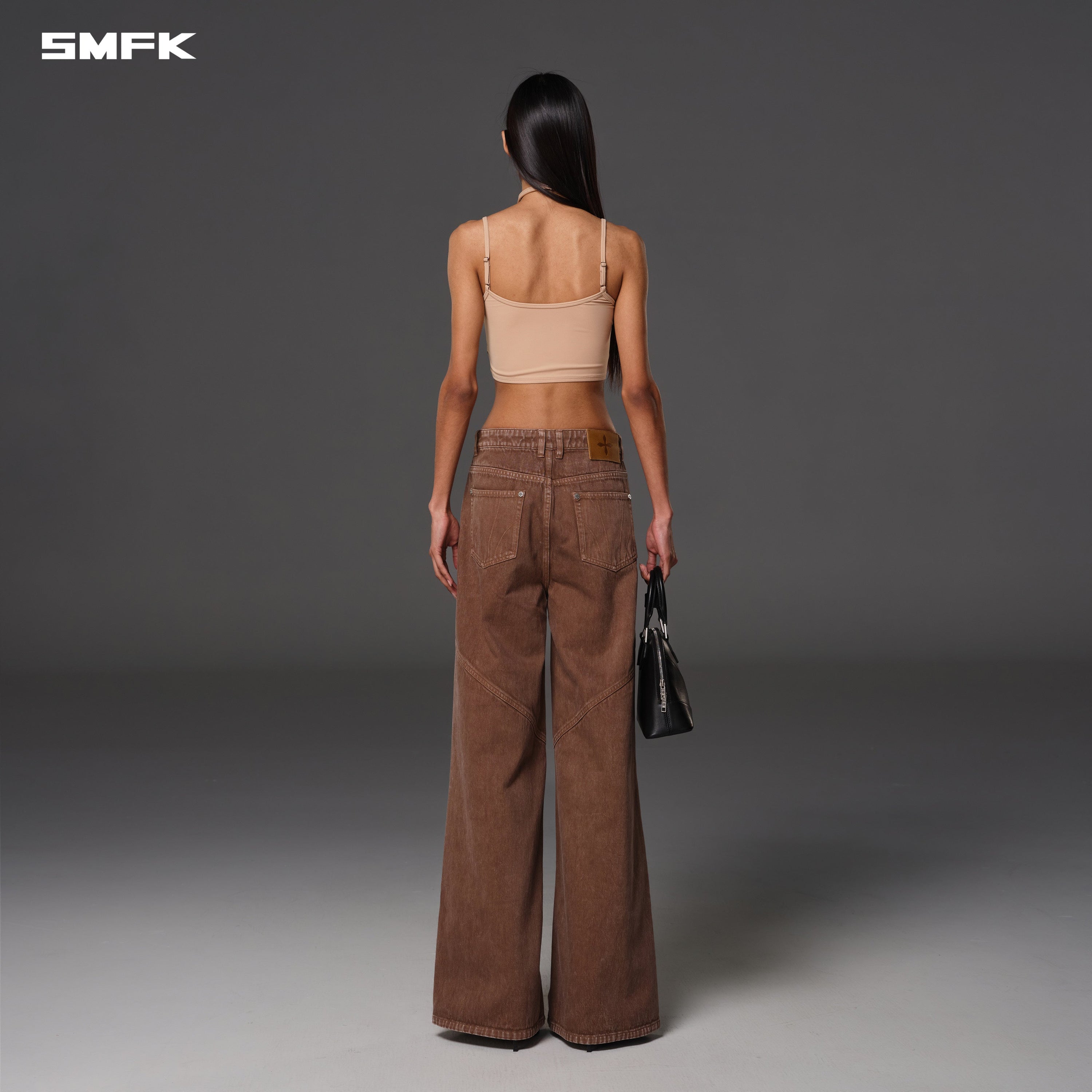 VINTAGE VANISH TOWER DENIM PANTS/GARMENT DYE VANISH BROWN