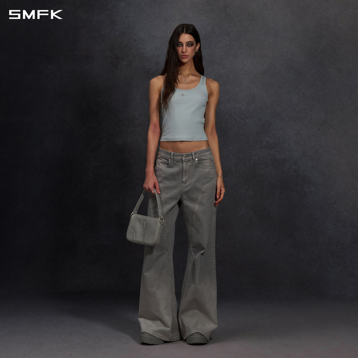 MIRAGE SIREN COLD DYE FADE STRT DENIM PANTS/COLD DYE/W FADE GREY