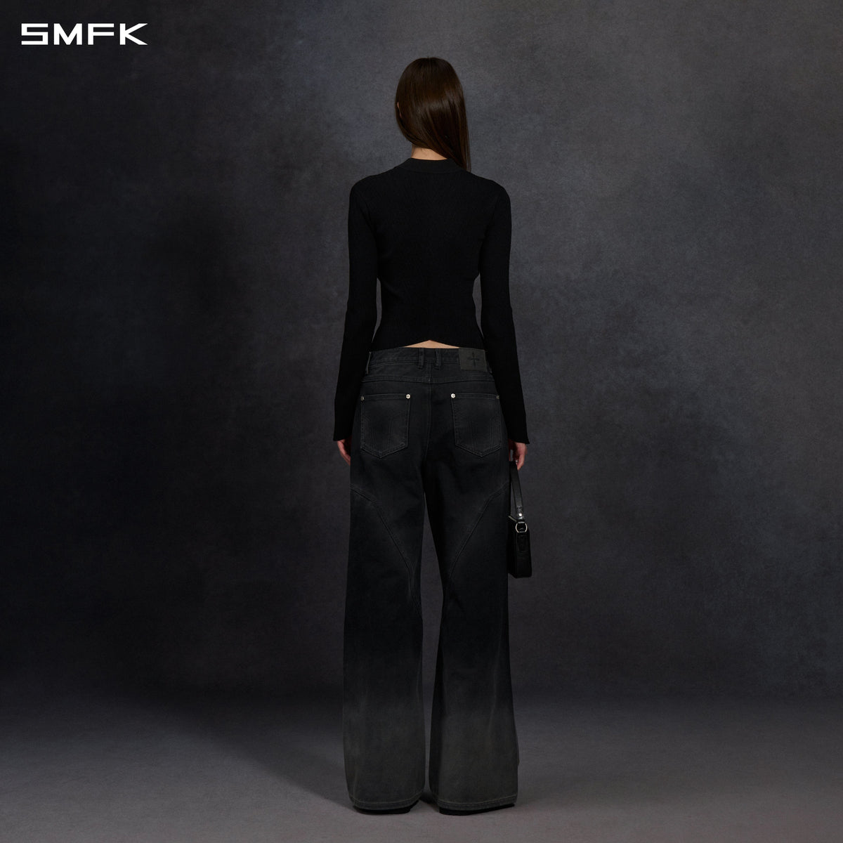 MIRAGE SIREN COLD DYE FADE STRT DENIM PANTS/COLD DYE/W FADE DARK GREY