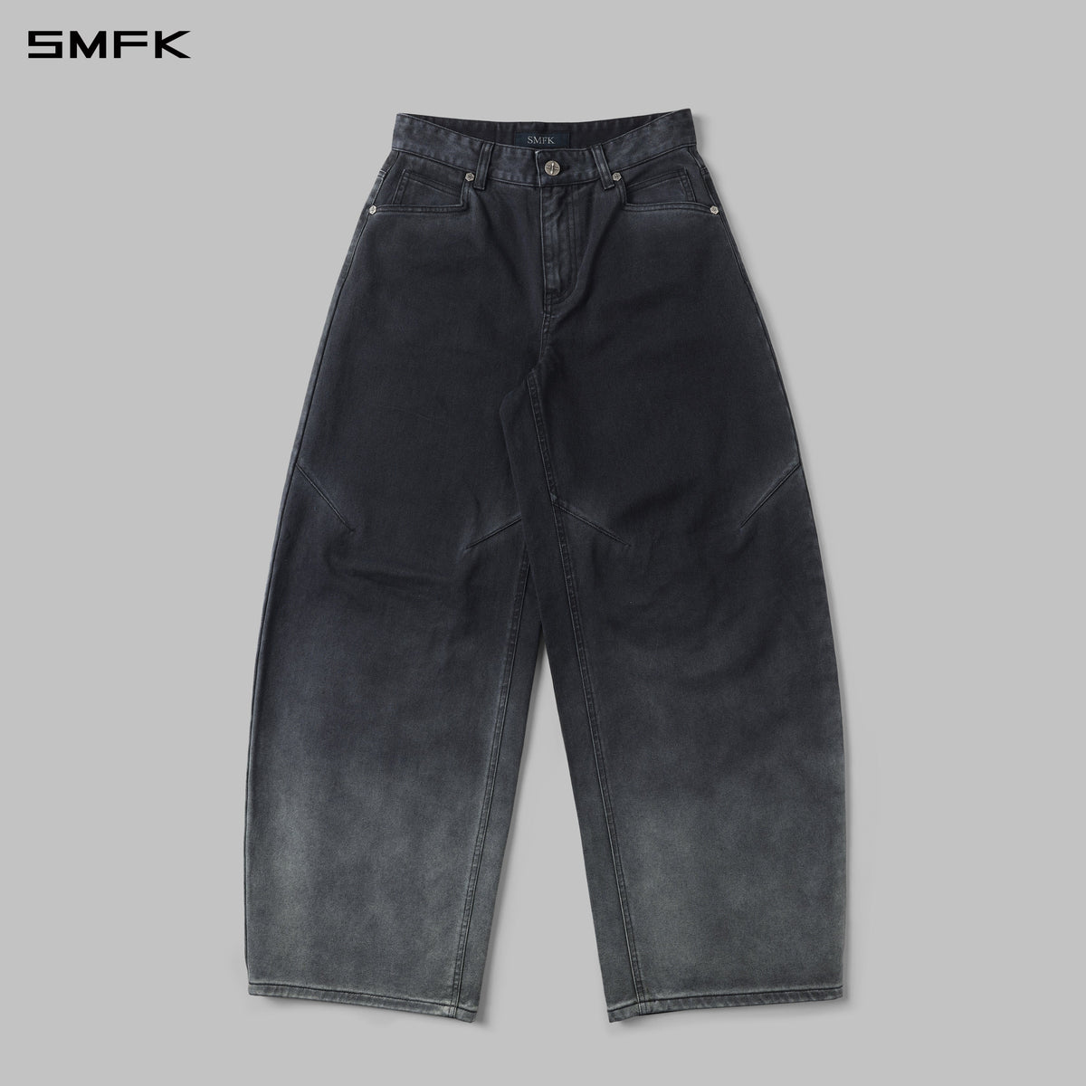MIRAGE SIREN VINTAGE COCOON DENIM PANTS/GARMENT DEY/W FADE BLACK