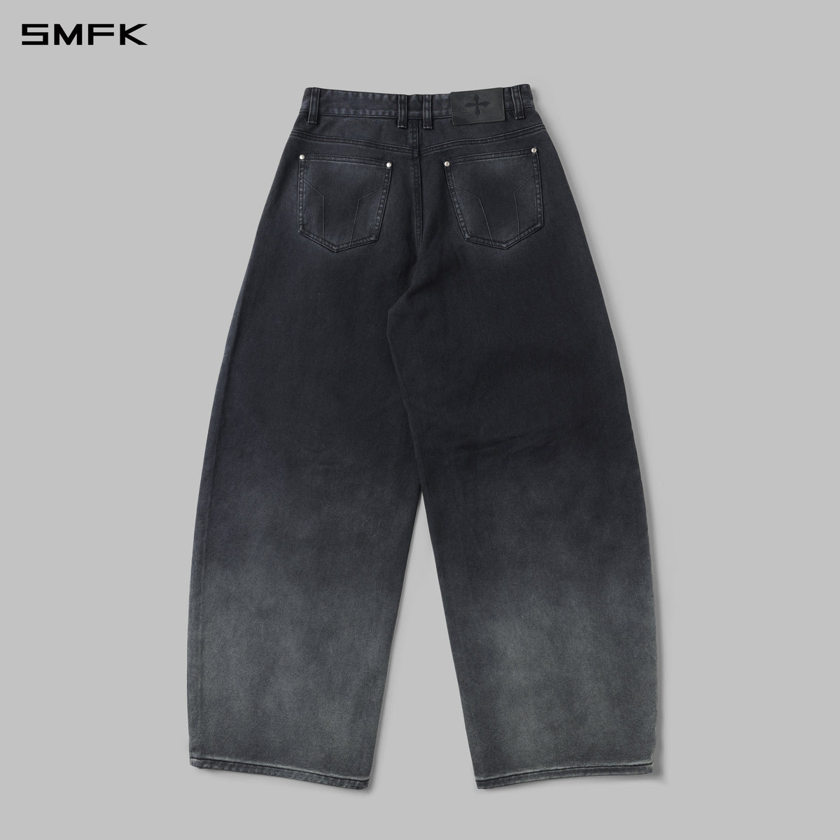 MIRAGE SIREN VINTAGE COCOON DENIM PANTS/GARMENT DEY/W FADE BLACK