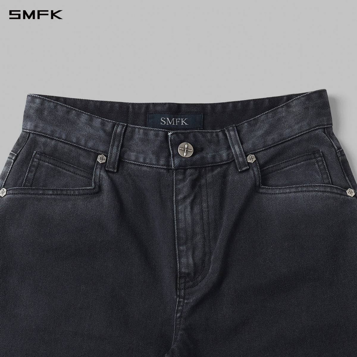 MIRAGE SIREN VINTAGE COCOON DENIM PANTS/GARMENT DEY/W FADE BLACK