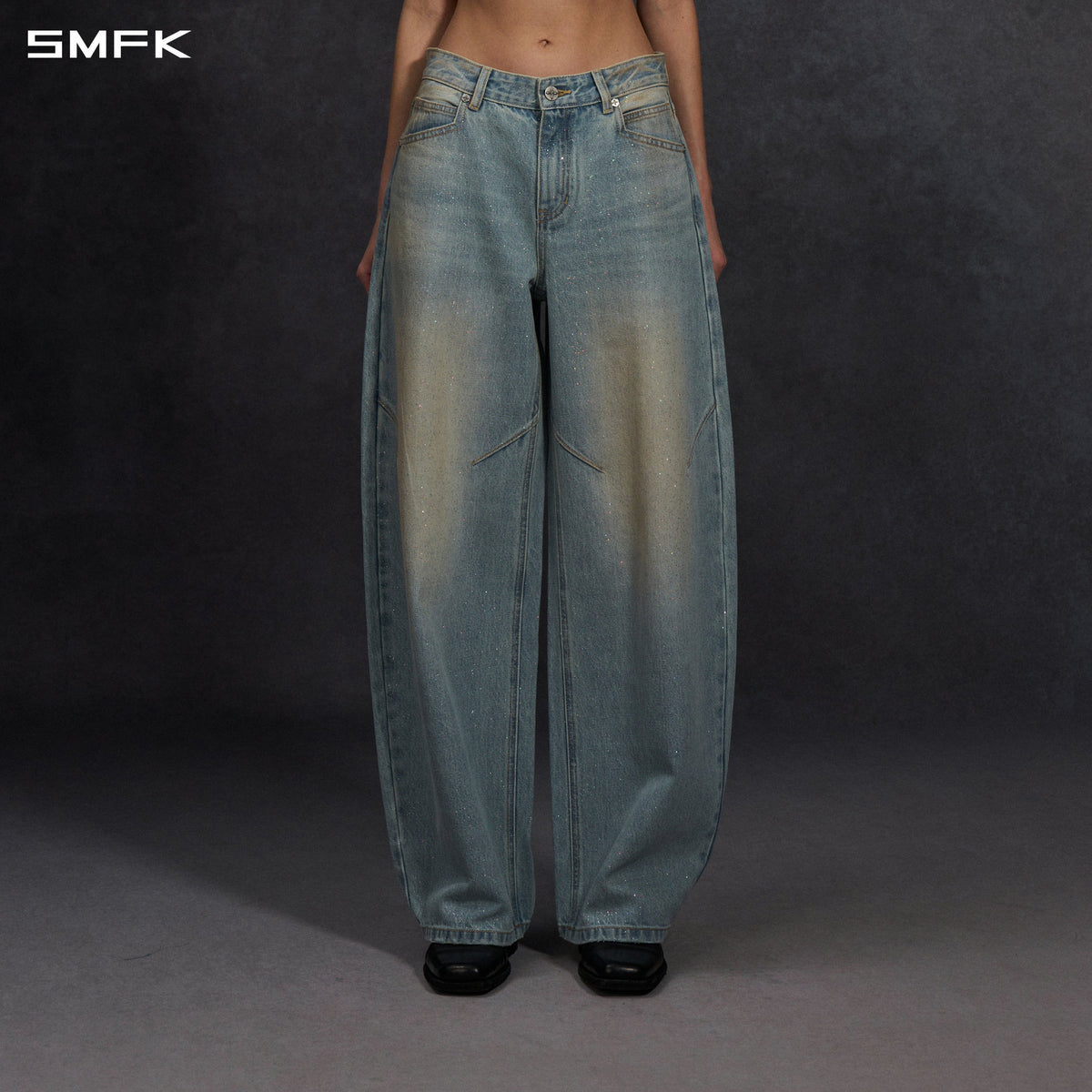MIRAGE SIREN VINTAGE COCOON DENIM PANTS/STARRY DENIM/W STARRY BLUE