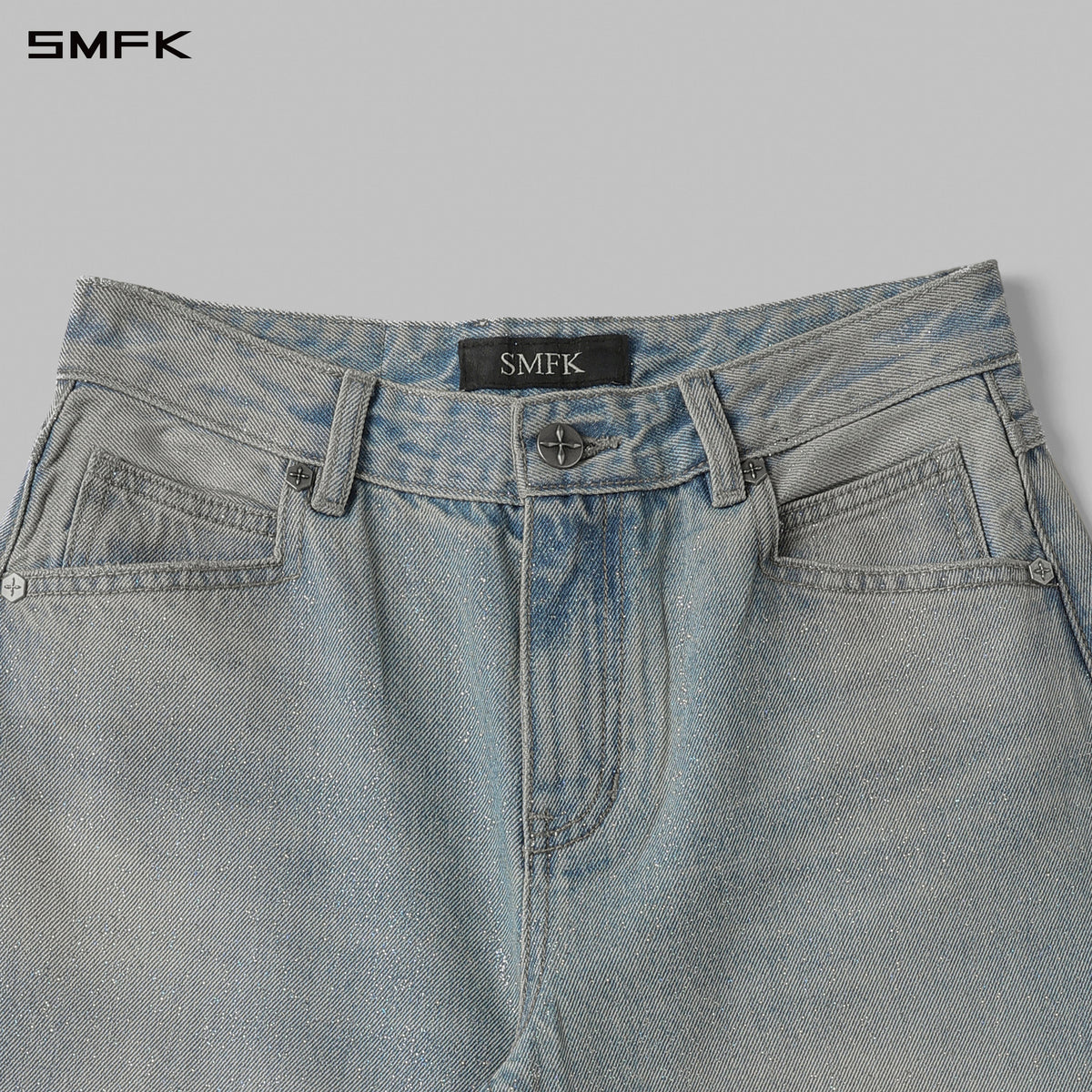 MIRAGE SIREN VINTAGE COCOON DENIM PANTS/STARRY DENIM/W STARRY BLUE