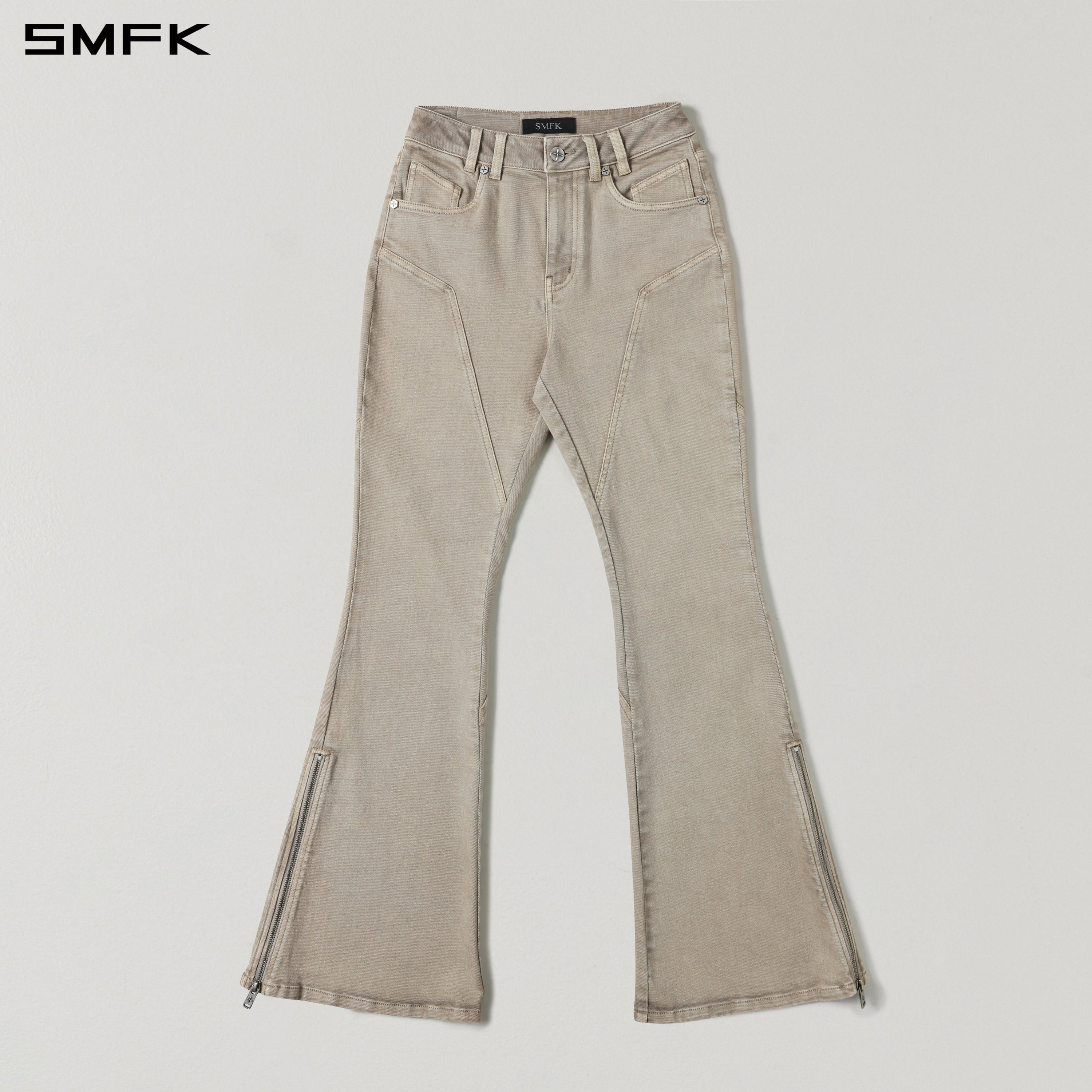 MIRAGE SIREN FLARED DENIM PANTS/GARMENT DYE FRESH SKIN