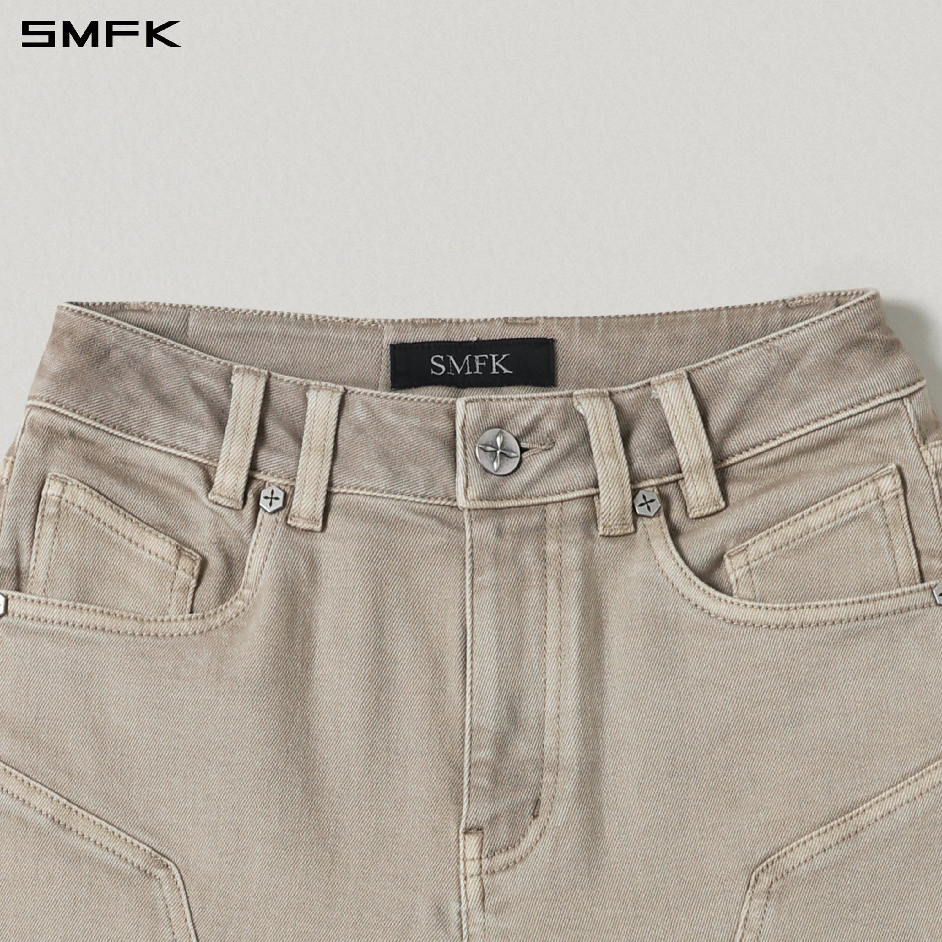 MIRAGE SIREN FLARED DENIM PANTS/GARMENT DYE FRESH SKIN