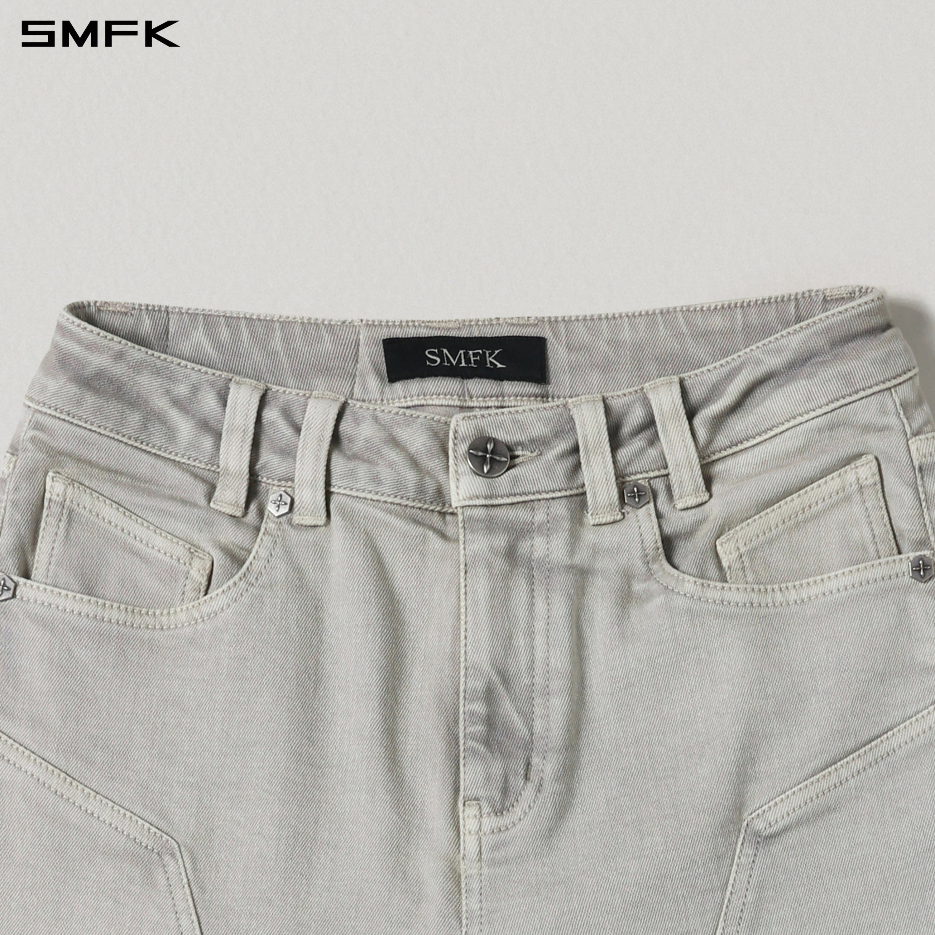 MIRAGE SIREN FLARED DENIM PANTS/GARMENT DYE VANISH WHITE
