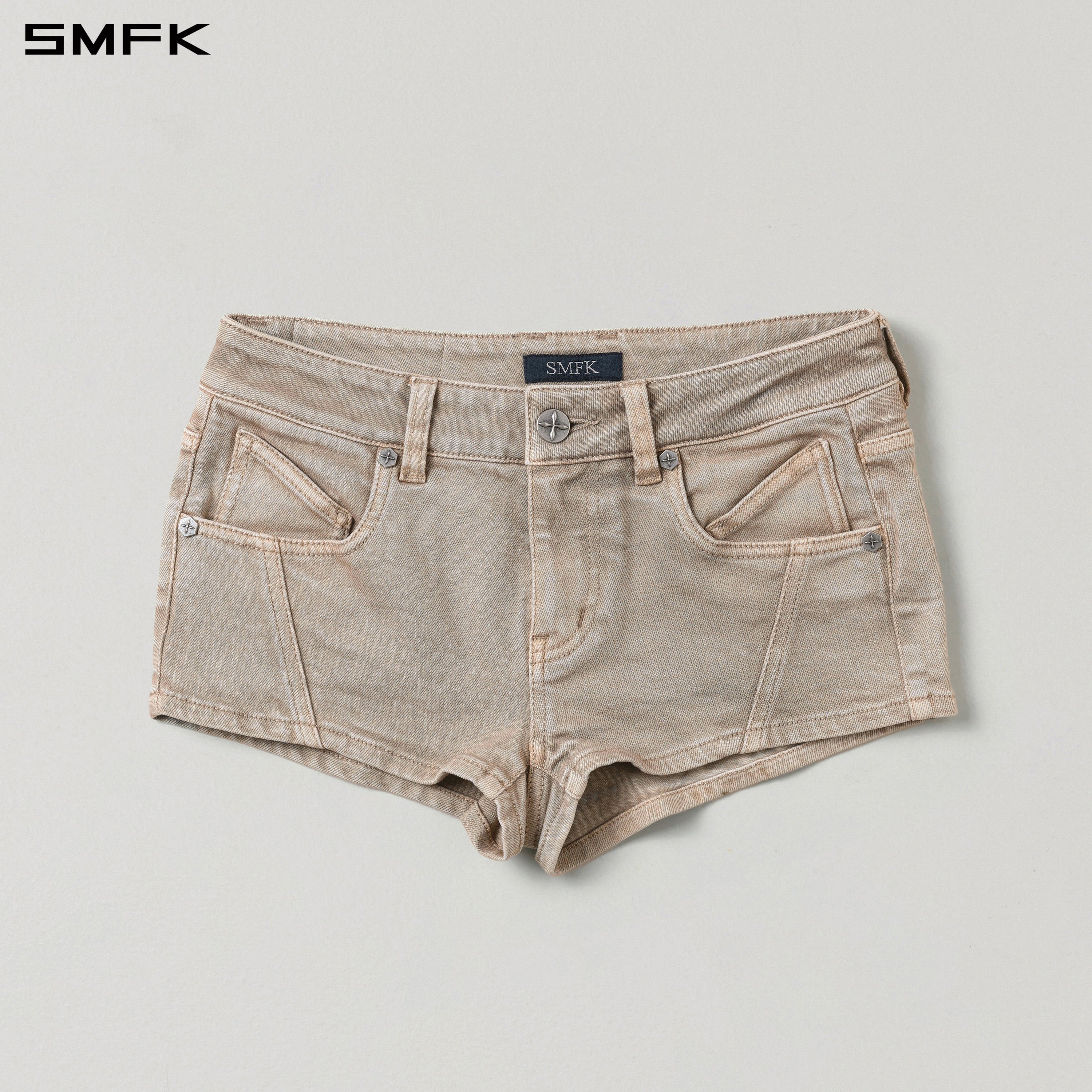 VINTAGE VANISH SKINNY DENIM SHORTS-LOW/GARMENT DYE FRESH SKIN