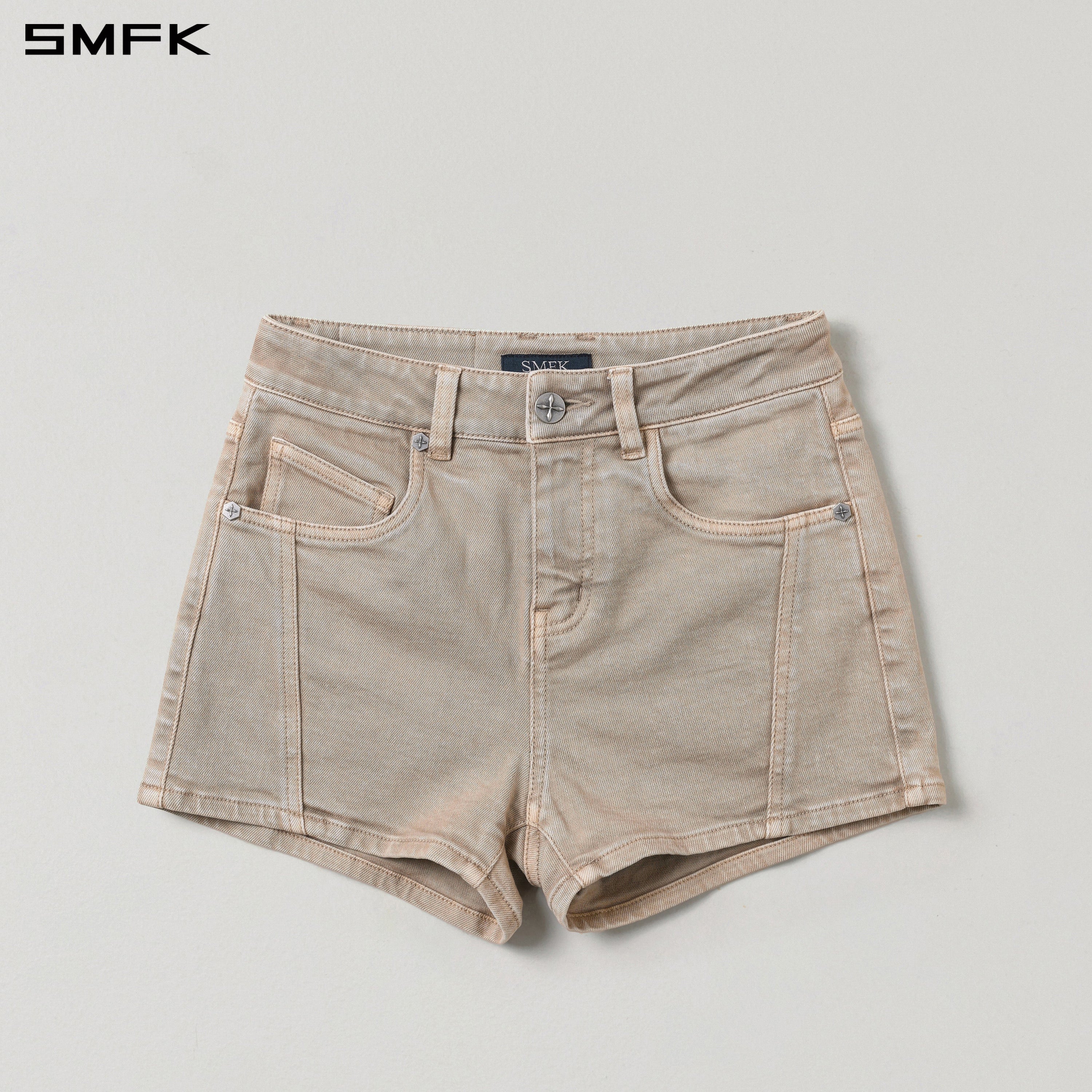 VINTAGE VANISH SKINNY DENIM SHORTS/GARMENT DYE FRESH SKIN