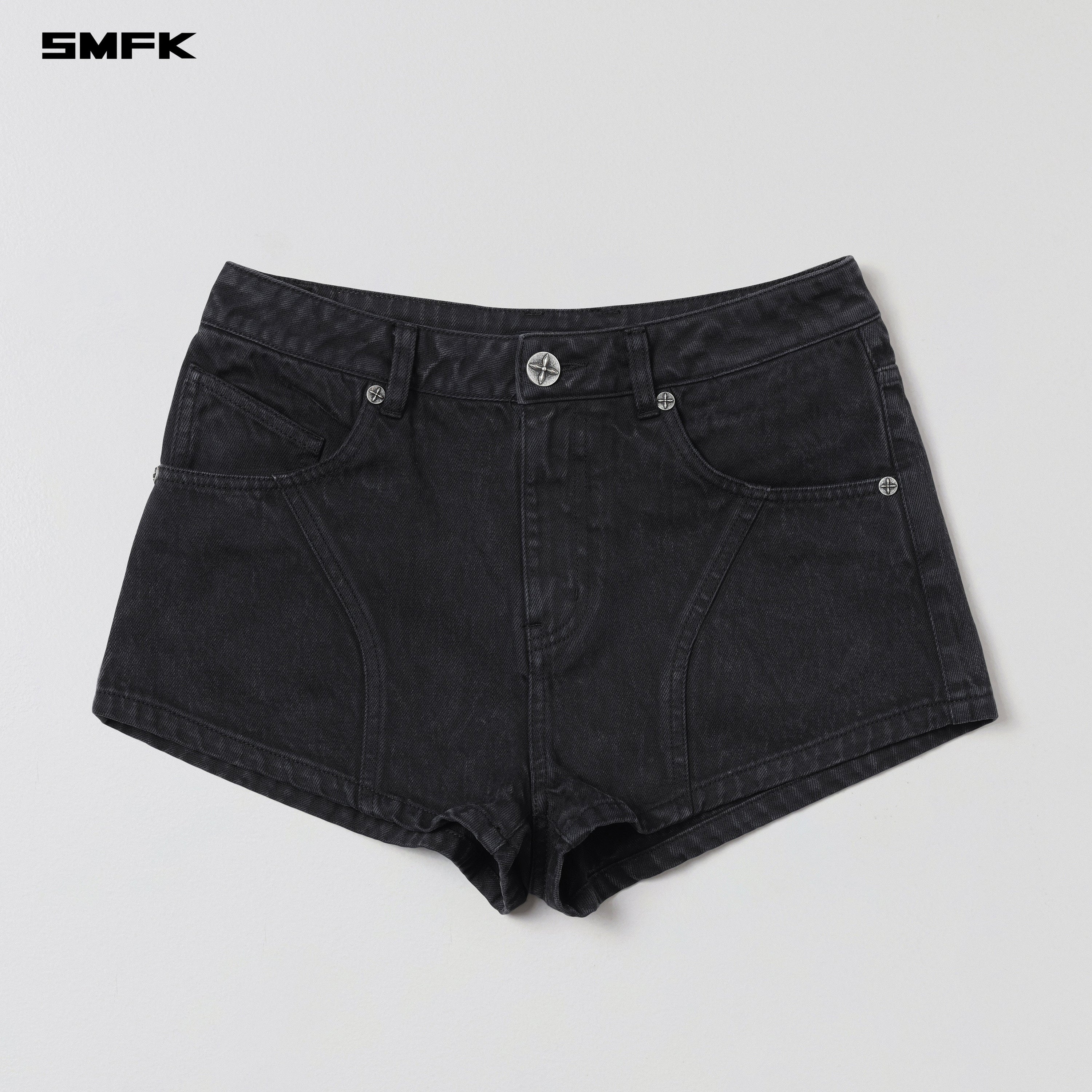 VINTAGE VANISH DENIM SHORTS/GARMENT DYE VANISH BLACK