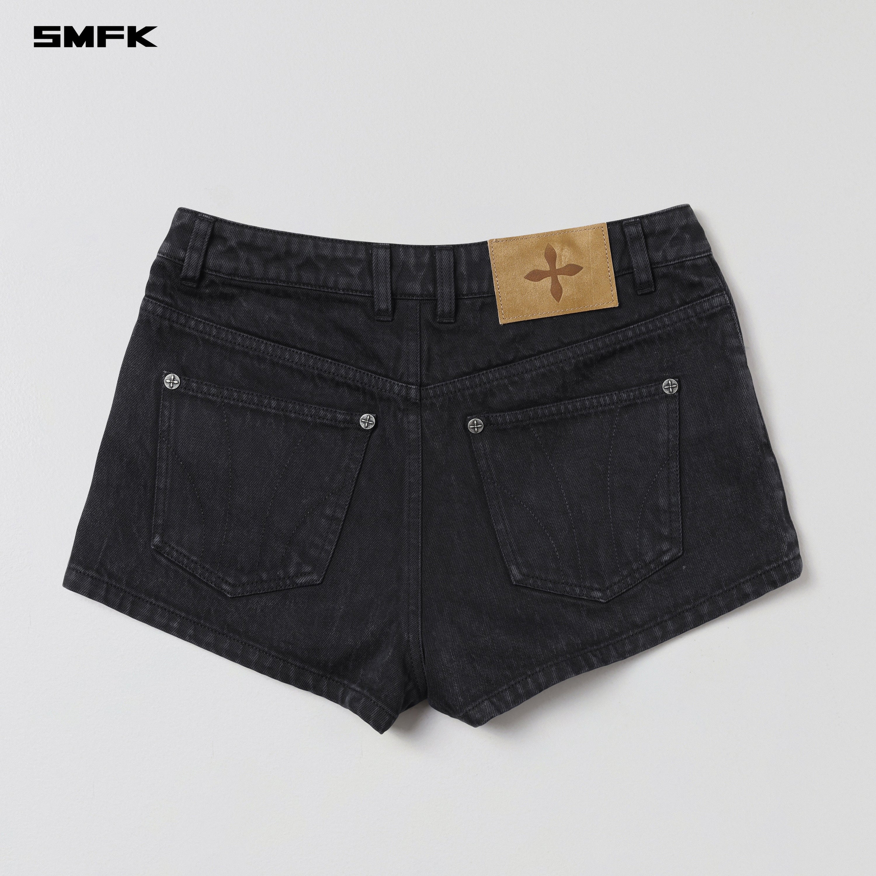 VINTAGE VANISH DENIM SHORTS/GARMENT DYE VANISH BLACK