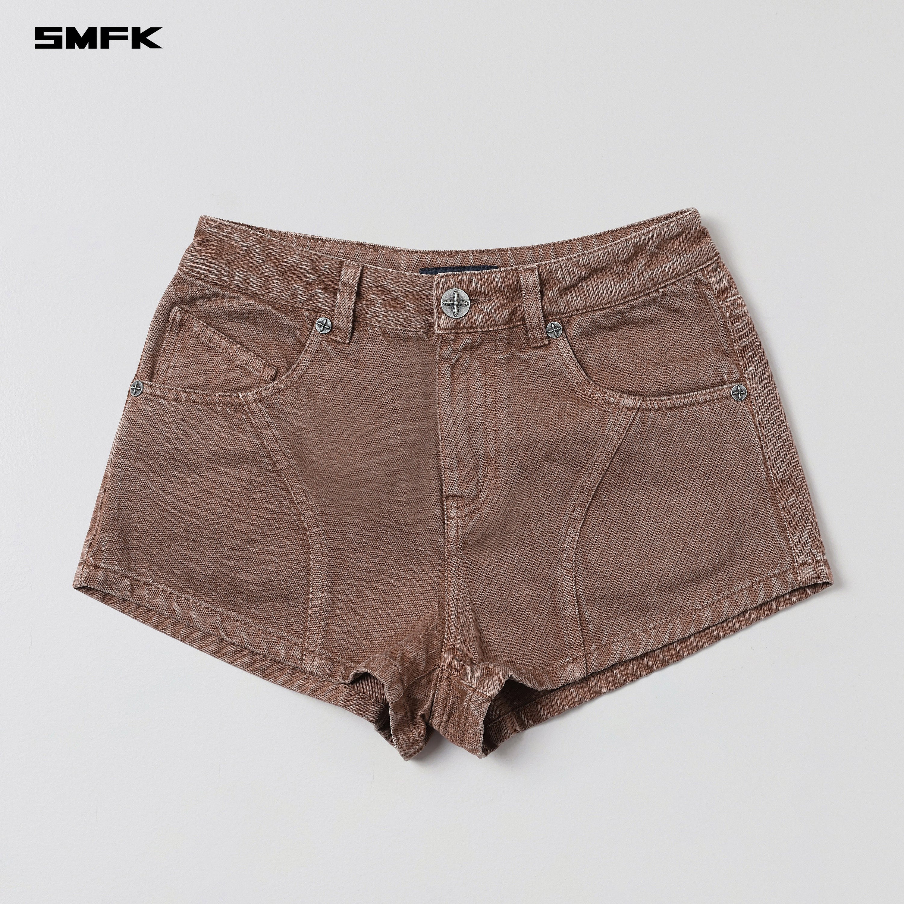 VINTAGE VANISH DENIM SHORTS/GARMENT DYE VANISH BROWN