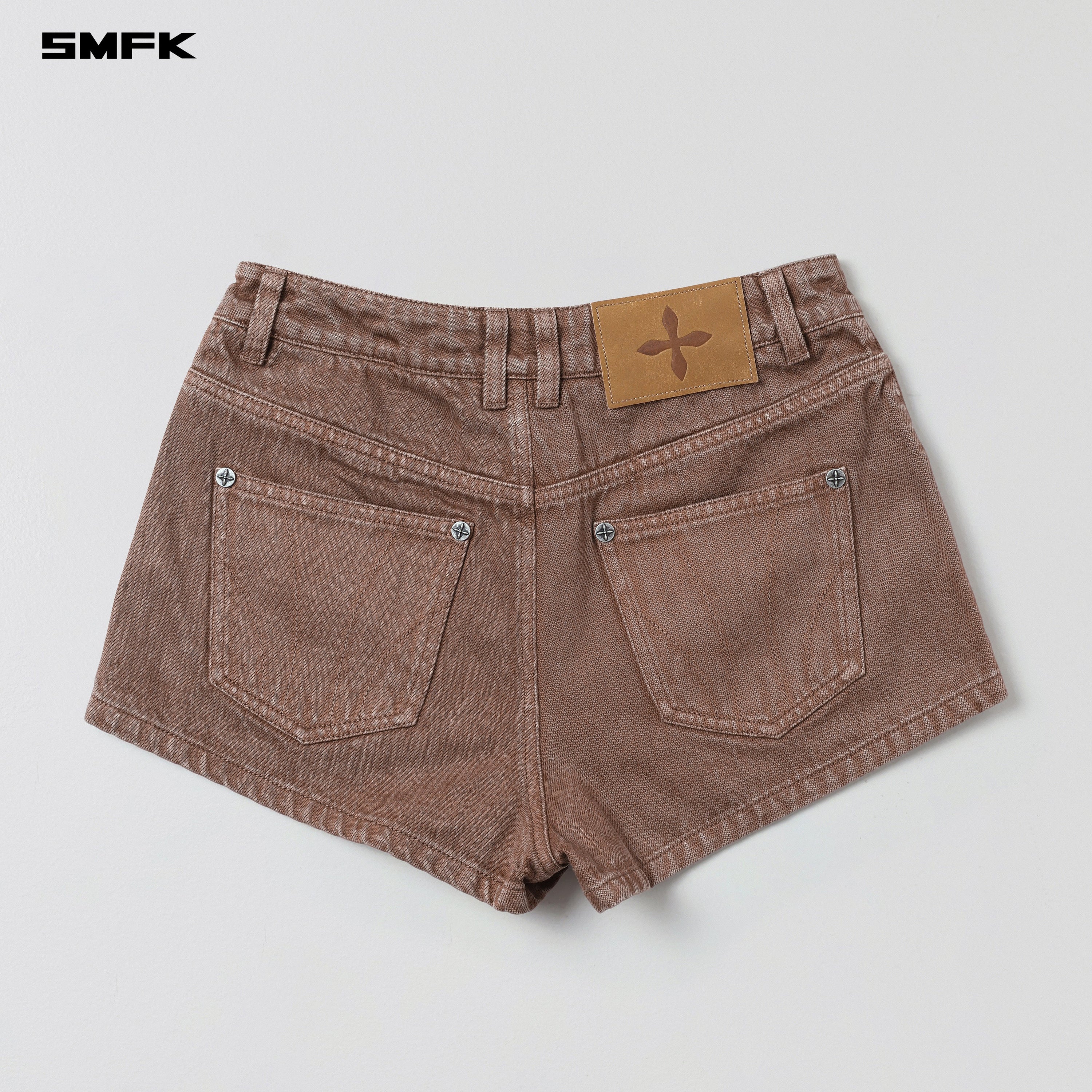 VINTAGE VANISH DENIM SHORTS/GARMENT DYE VANISH BROWN