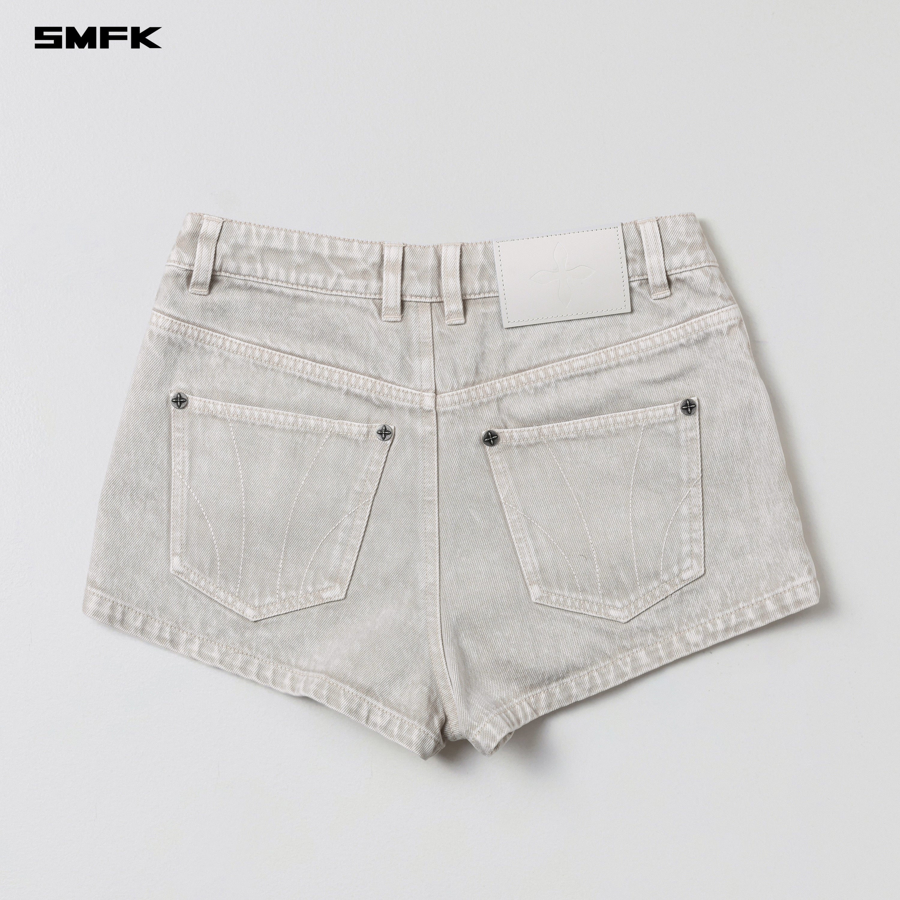 VINTAGE VANISH DENIM SHORTS/GARMENT DYE VANISH WHITE