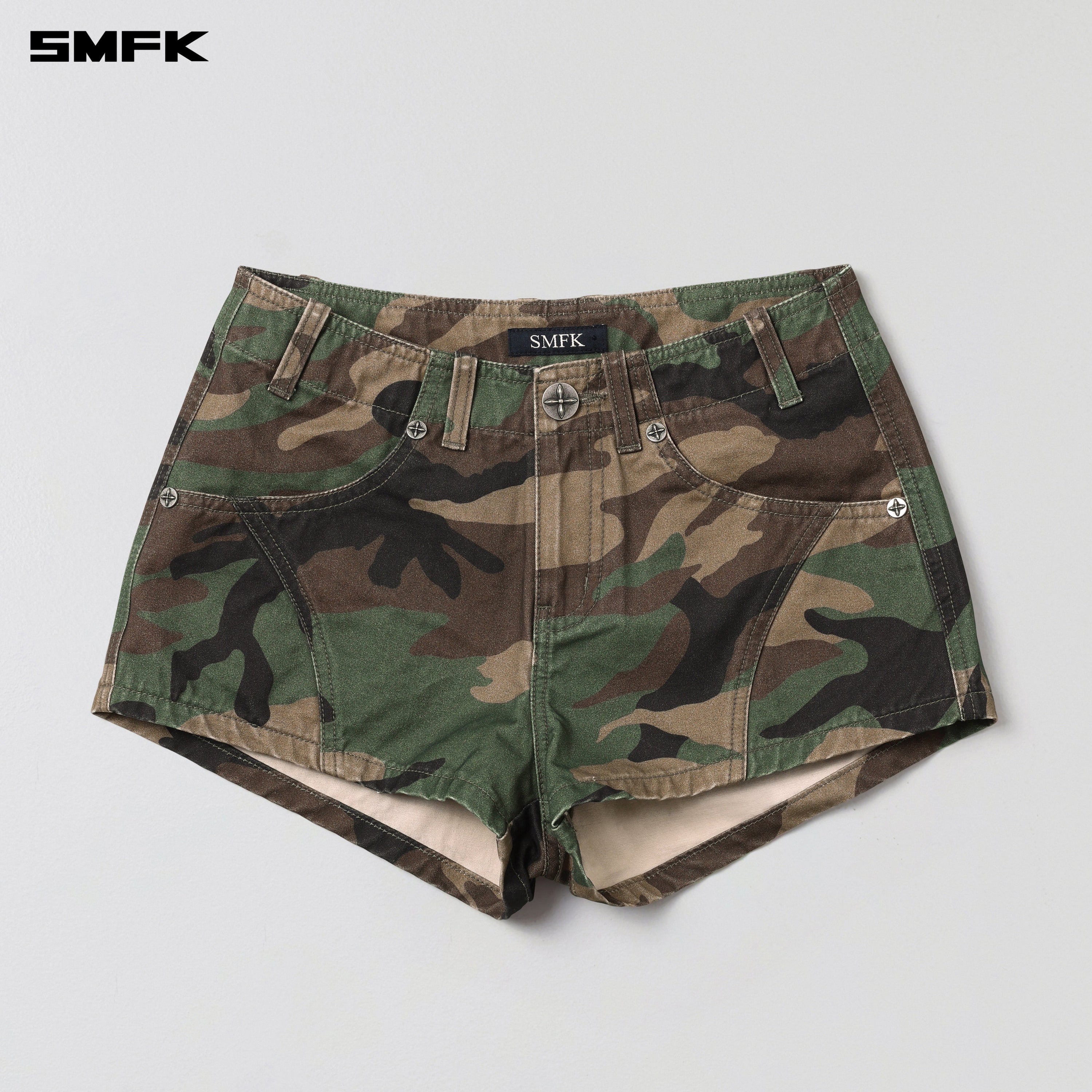 VANISH CARGO SHORTS/CAMO COTTON GREEN CAMOUFLAGE