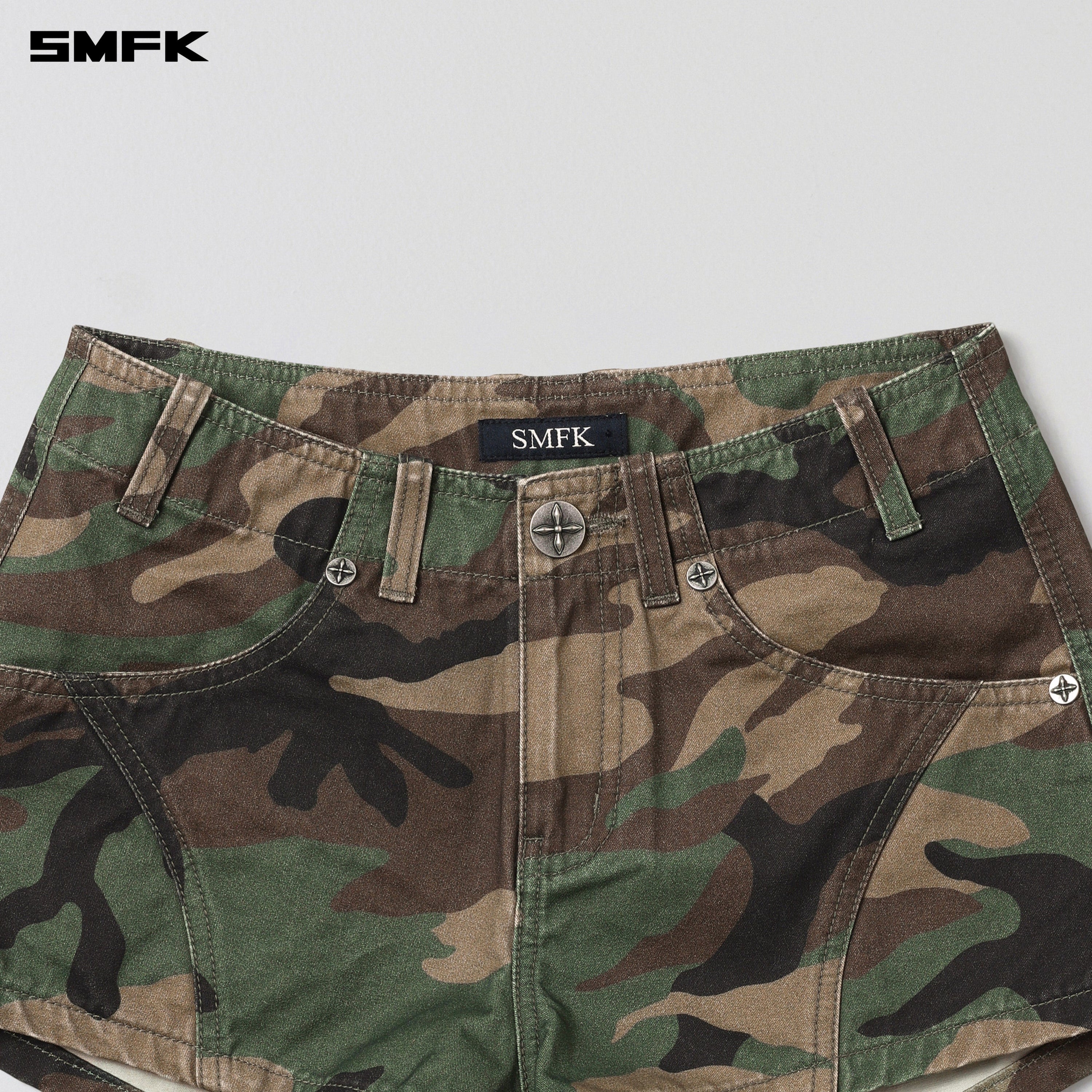 VANISH CARGO SHORTS/CAMO COTTON GREEN CAMOUFLAGE