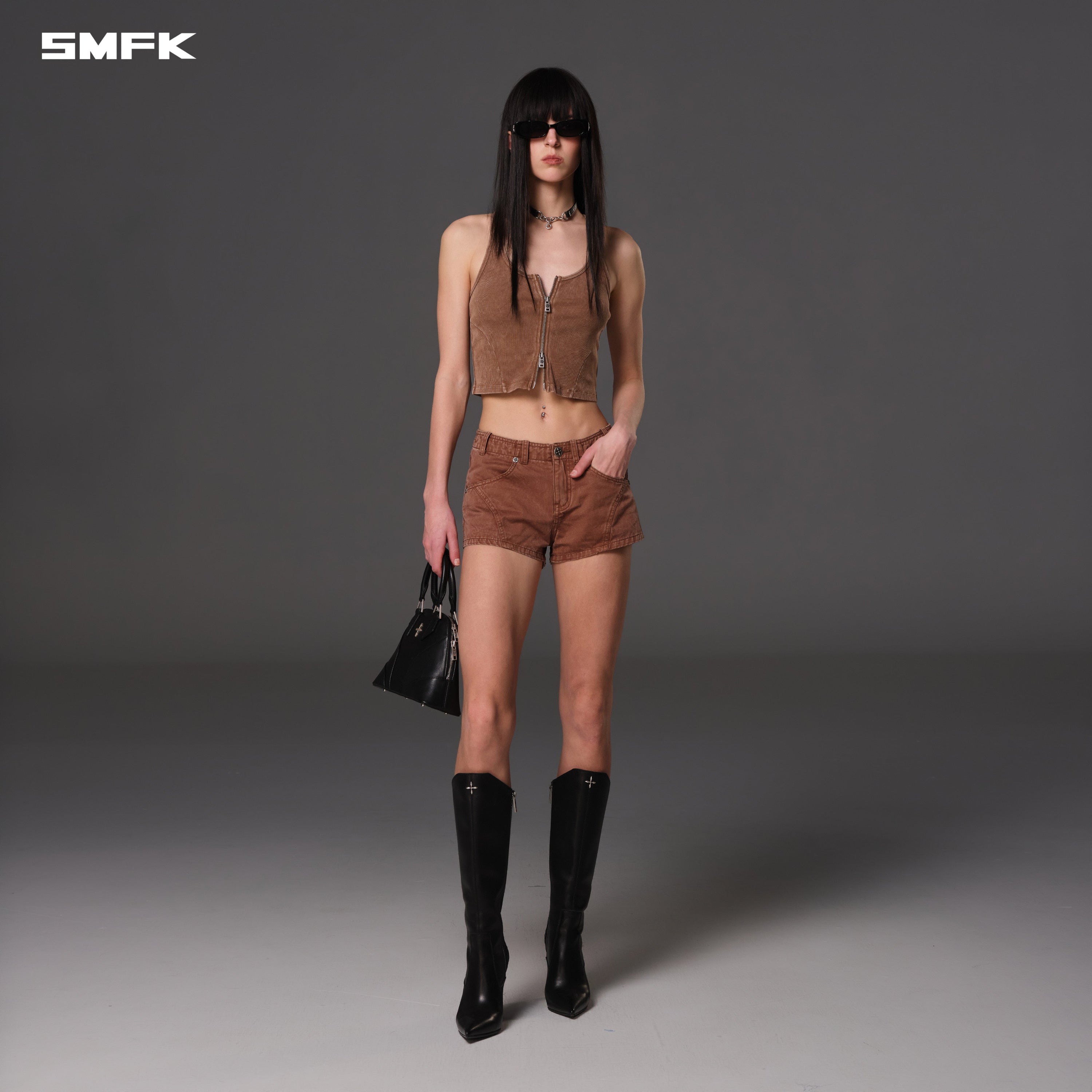 VANISH CARGO SHORTS/GARMENT DYE VANISH BROWN