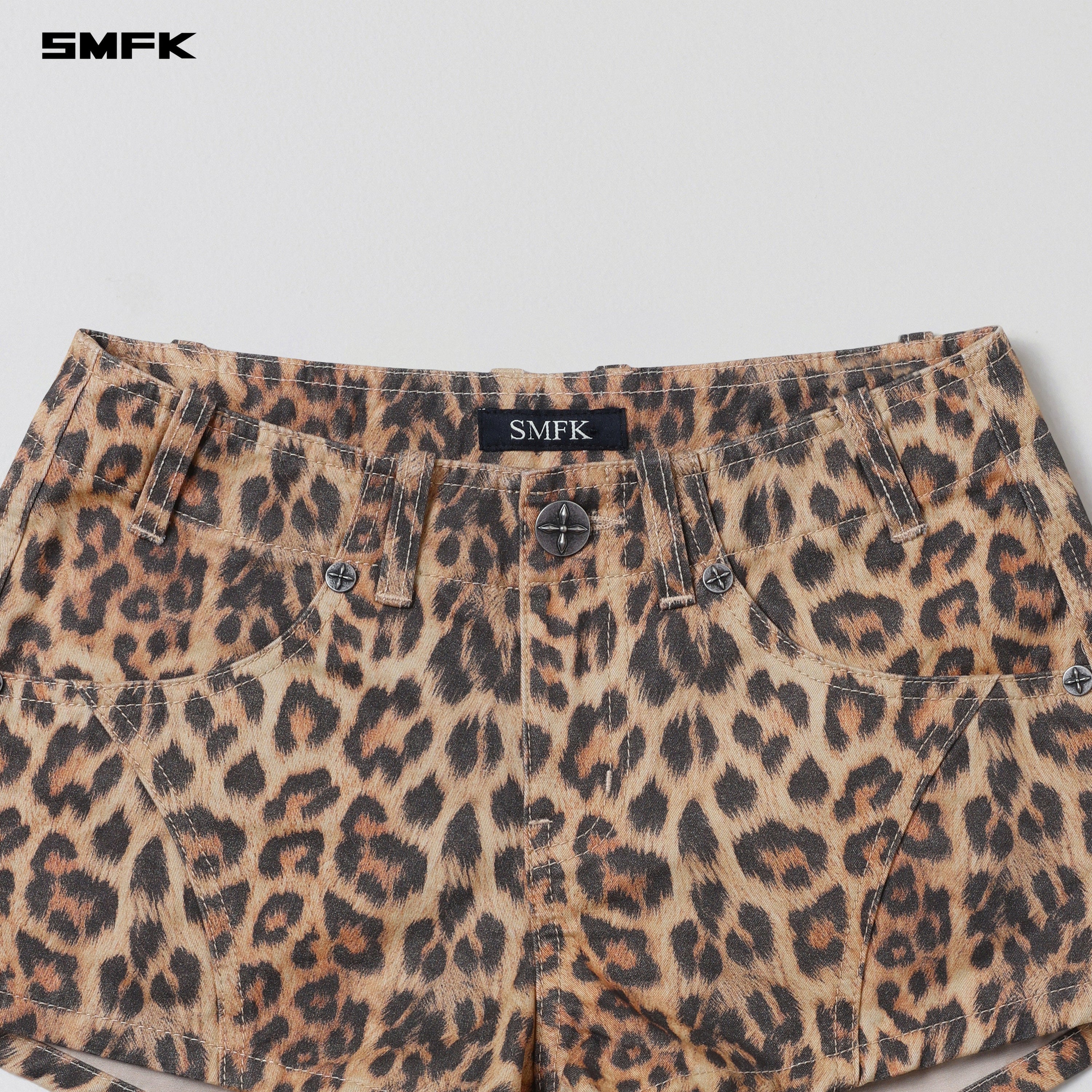VANISH CARGO SHORTS/LEOPARD COTTON LEOPARD CAMO