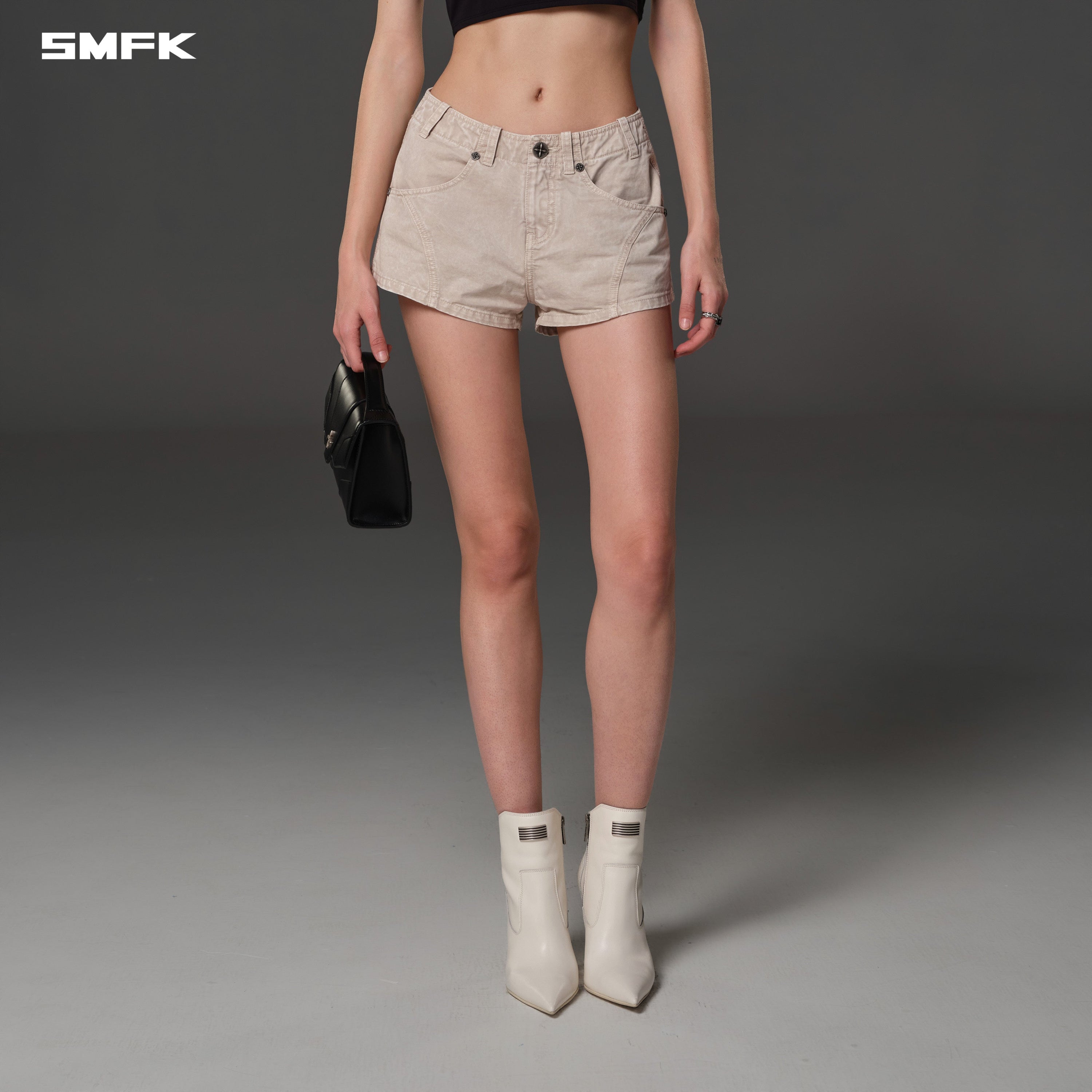 VANISH CARGO SHORTS/GARMENT DYE VANISH WHITE