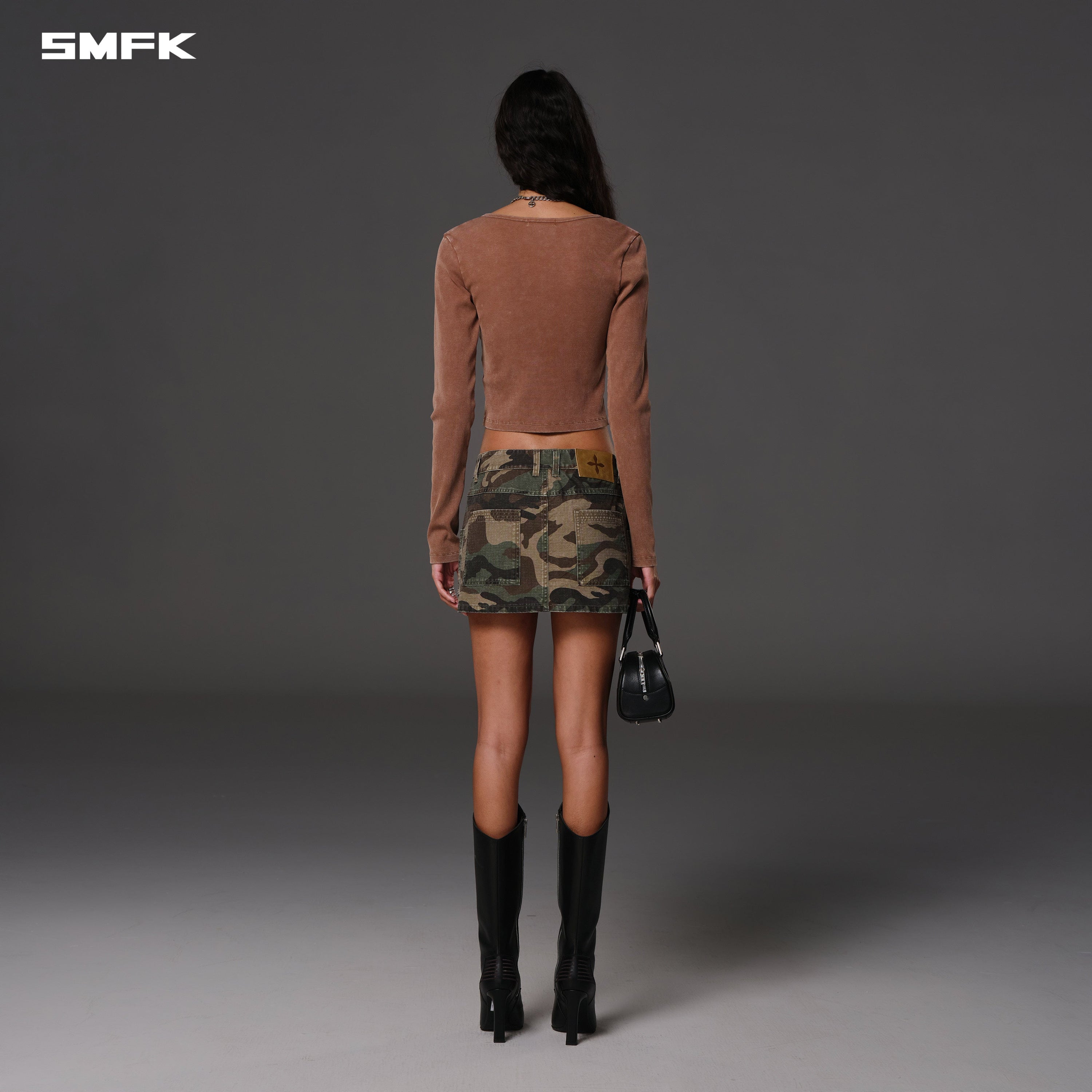 VINTAGE VANISH CARGO SHORT DRESS/CAMO COTTON GREEN CAMOUFLAGE