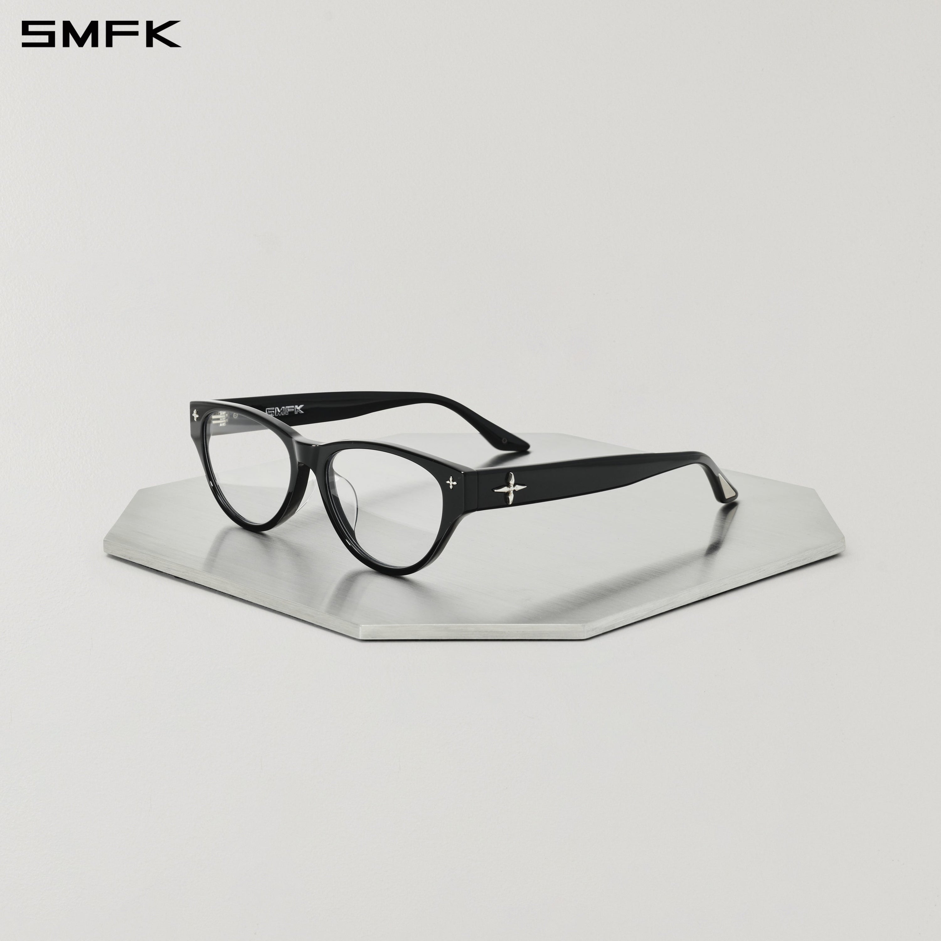FUTURE GEOMETRIC OPTICAL GLASSES WILD BLACK