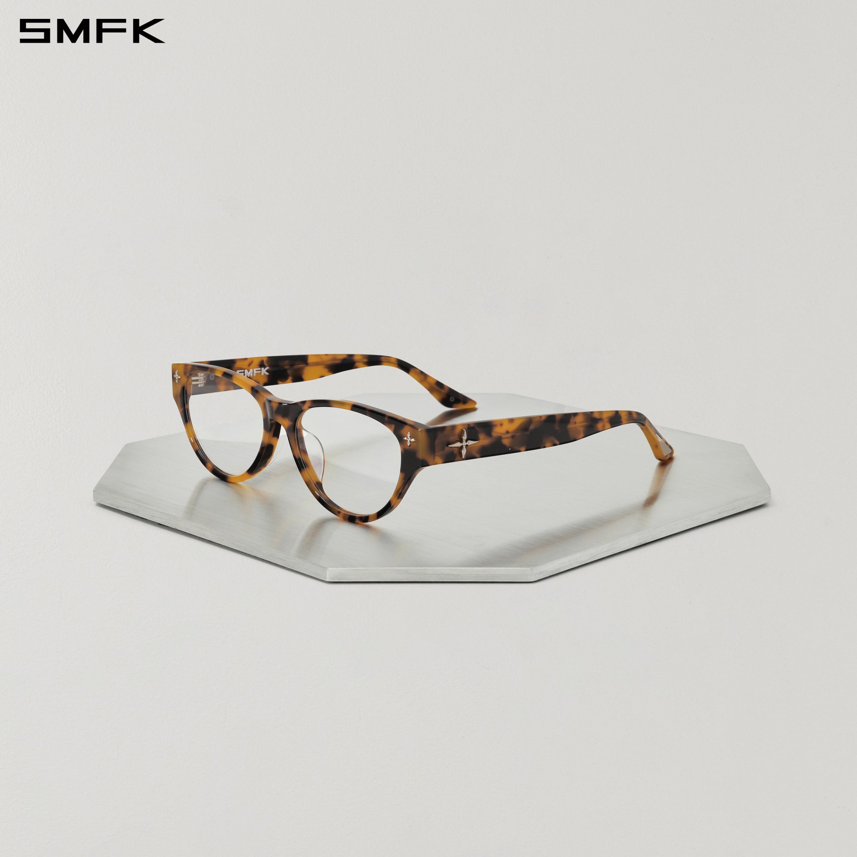 FUTURE GEOMETRIC OPTICAL GLASSES LEOPARD PRINT