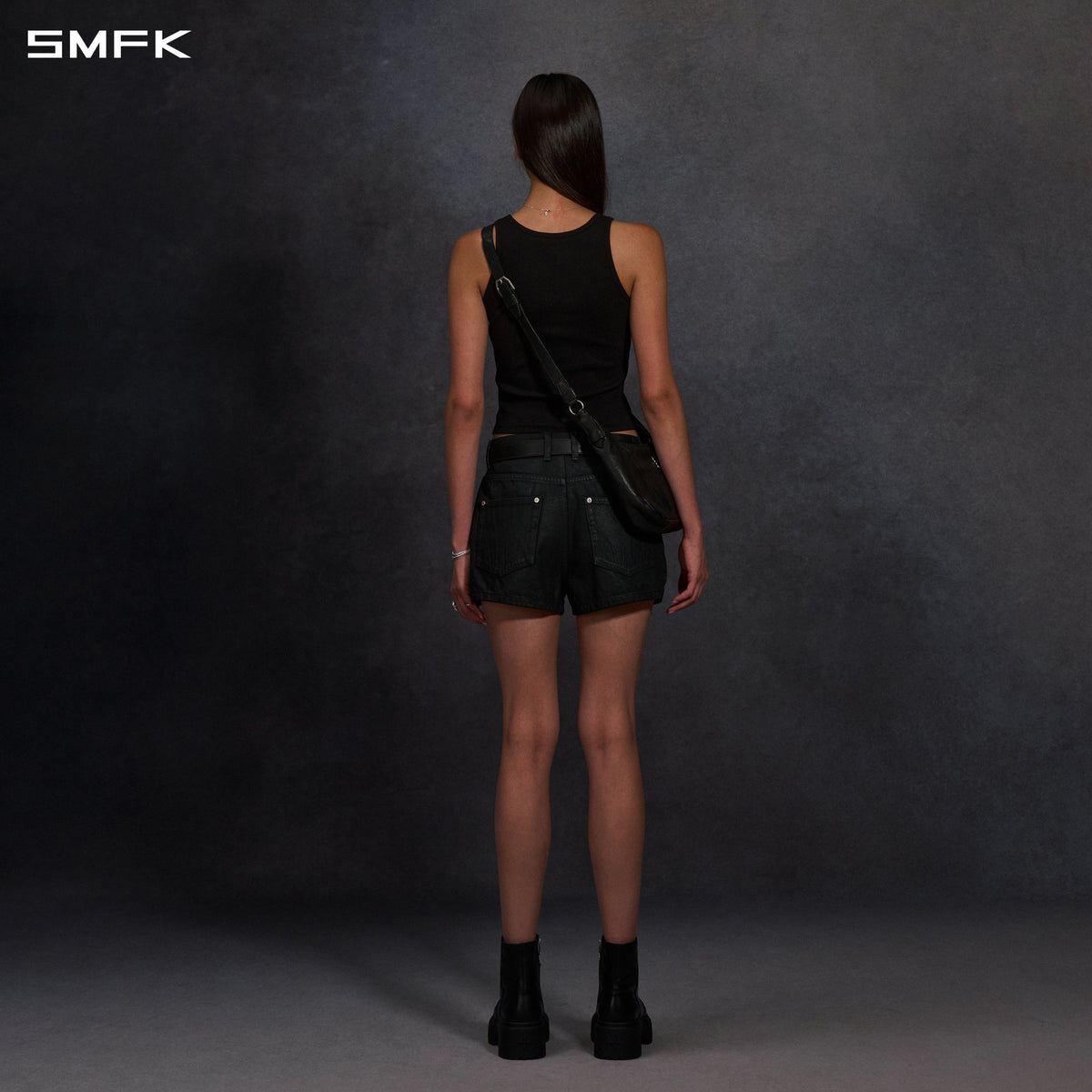 MIRAGE PRISM DENIM SHORTS/DENIM COTTON/W INK BLACK