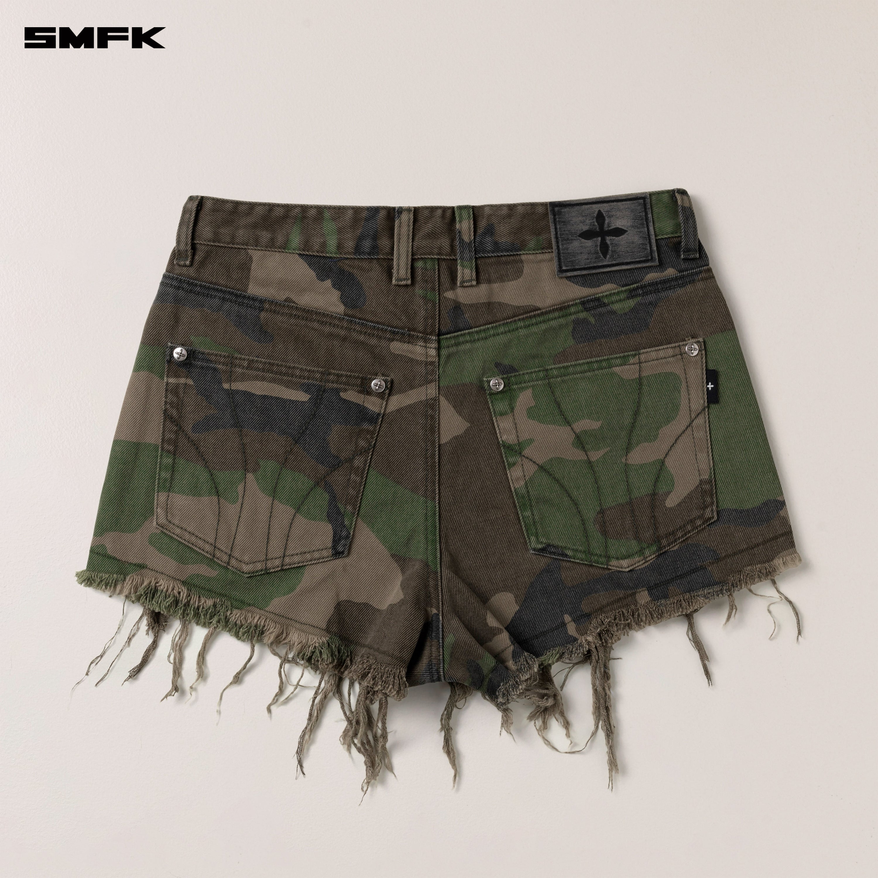 COMPASS WILD DENIM SHORTS ARMY GREEN CAMOUFLAGE