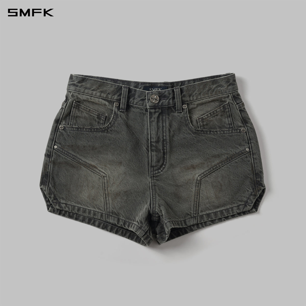 MIRAGE PRISM DENIM SHORTS/DENIM COTTON/W STORM GREY