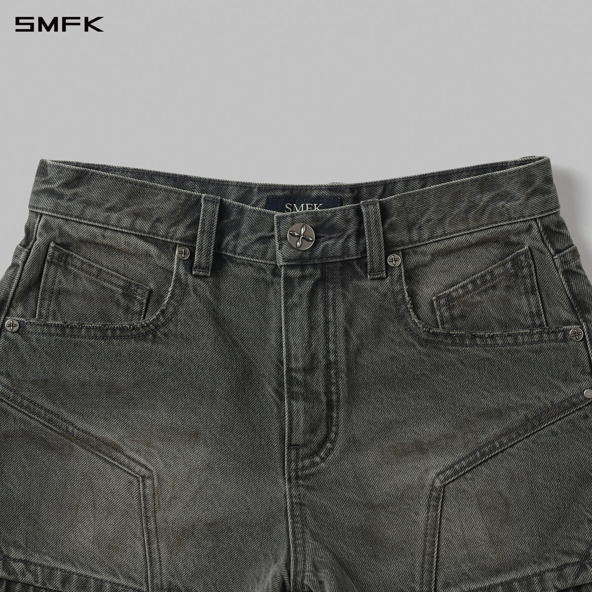 MIRAGE PRISM DENIM SHORTS/DENIM COTTON/W STORM GREY