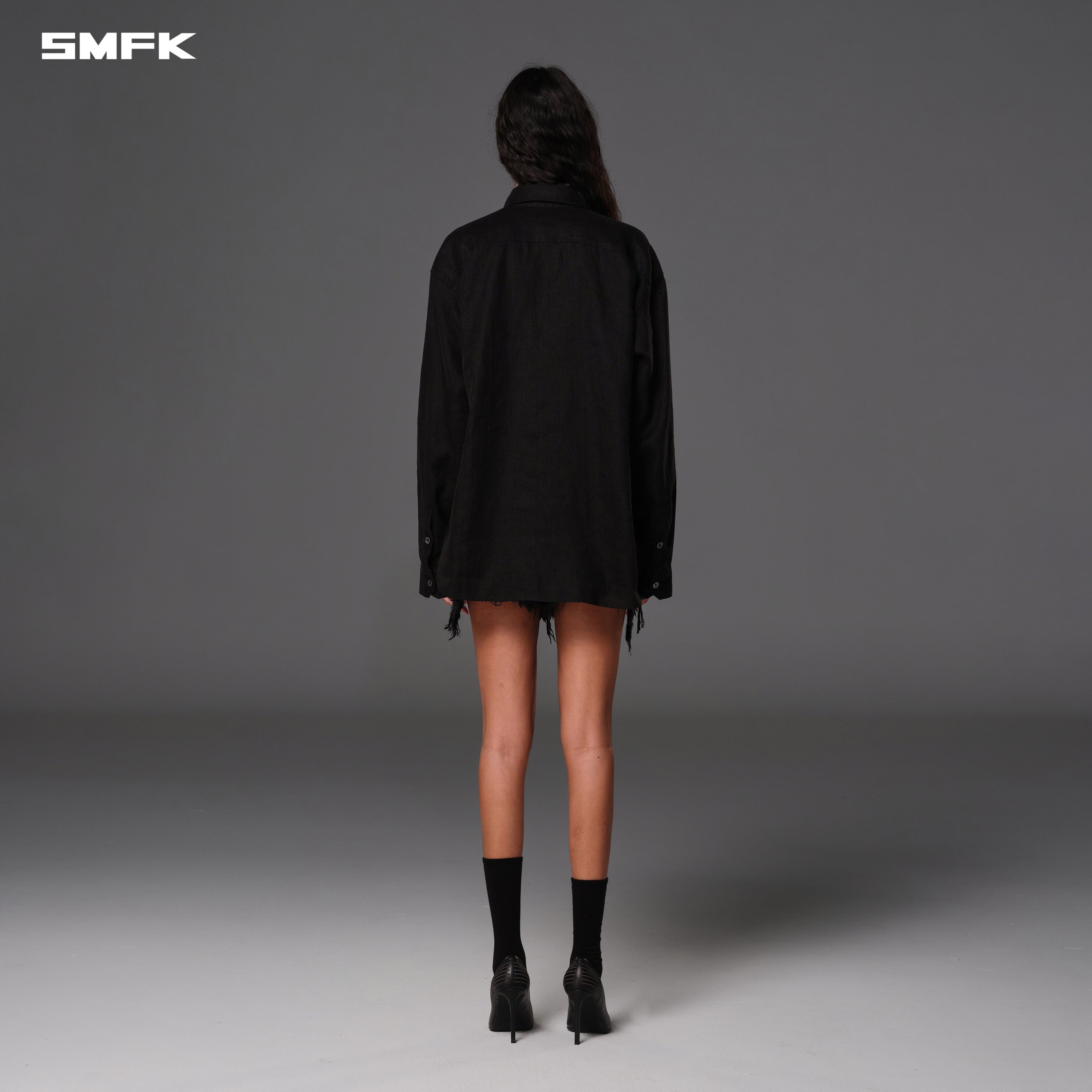 COMPASS MIRAGE MODE DENIM SHORTS/COTTON WILD BLACK