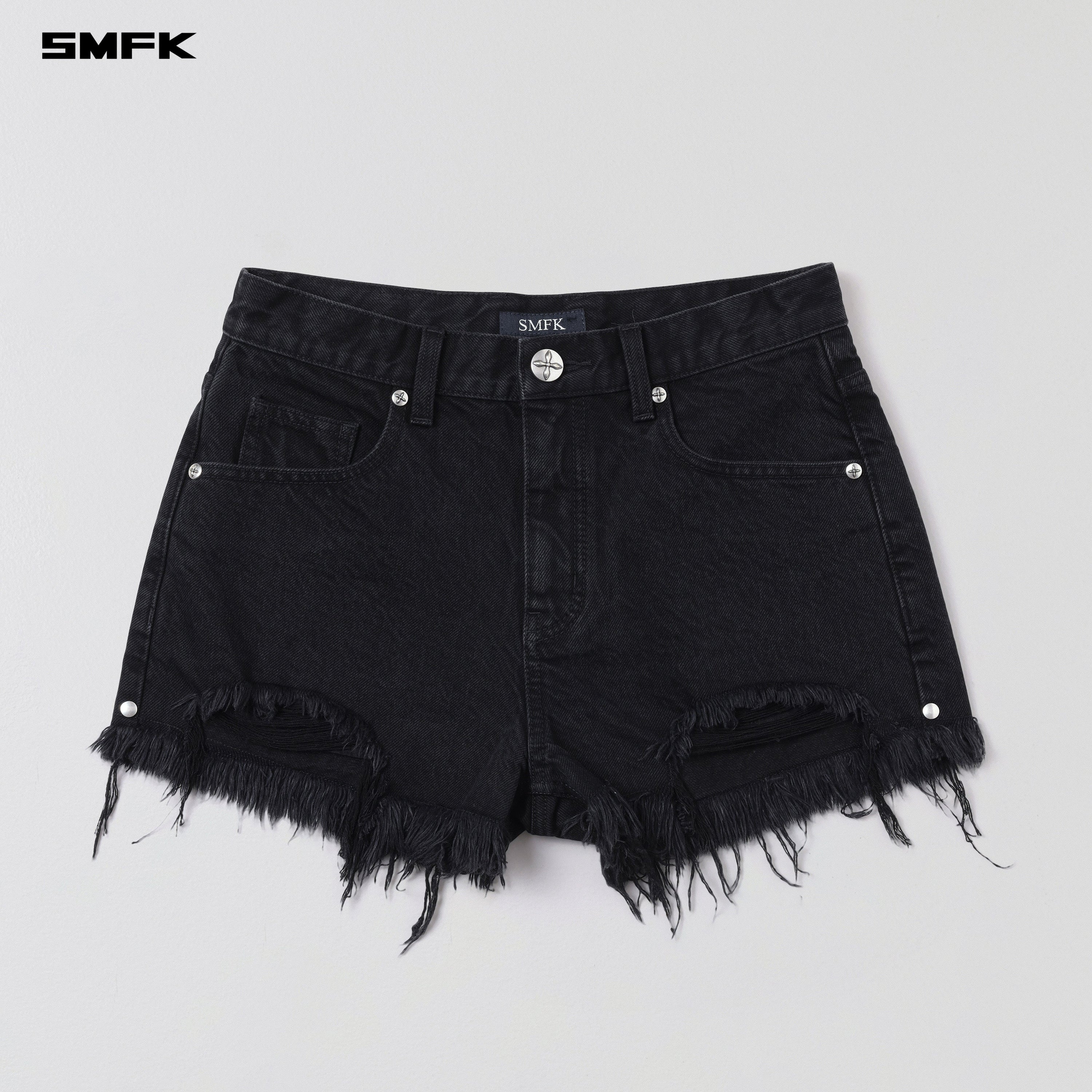 COMPASS MIRAGE MODE DENIM SHORTS/COTTON WILD BLACK