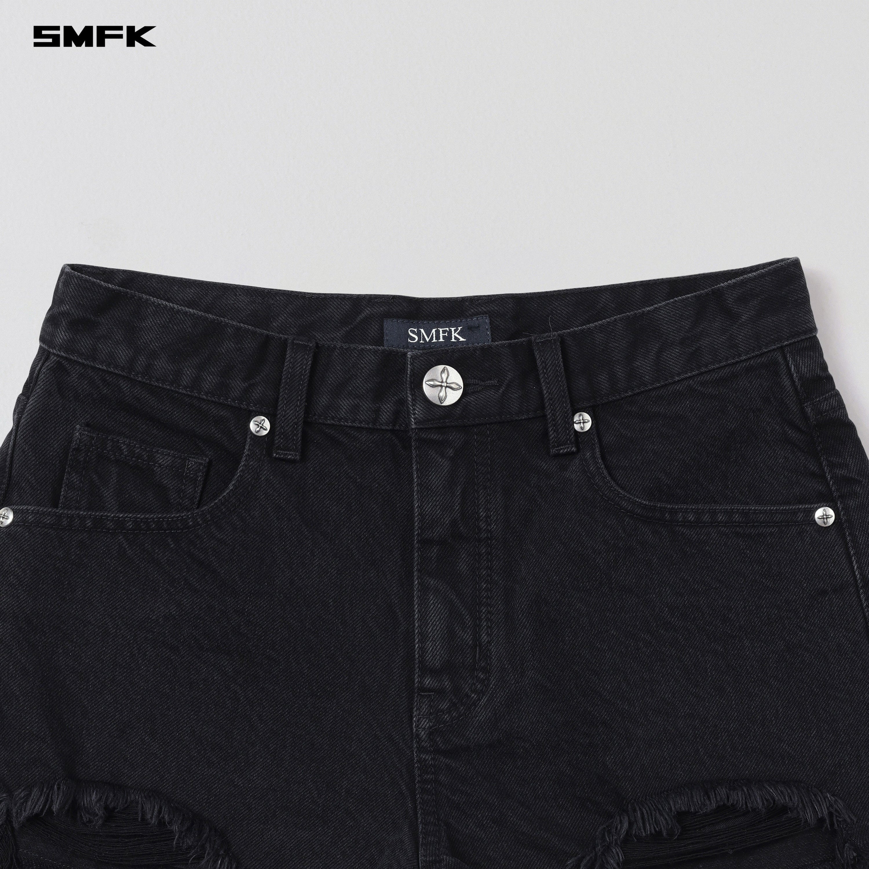 COMPASS MIRAGE MODE DENIM SHORTS/COTTON WILD BLACK