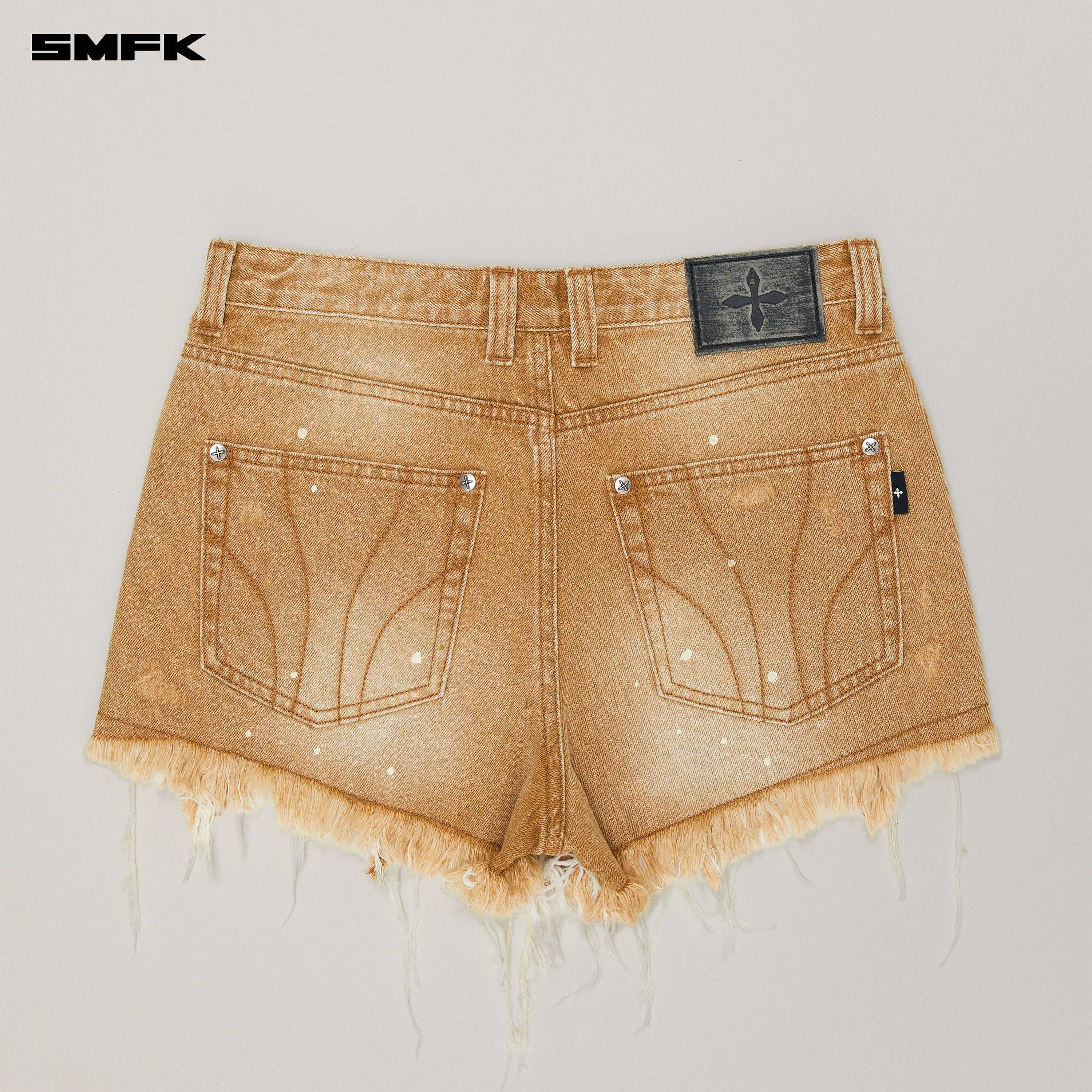 RAGE RUSH DENIM SHORTS WILD COWBOY BROWN