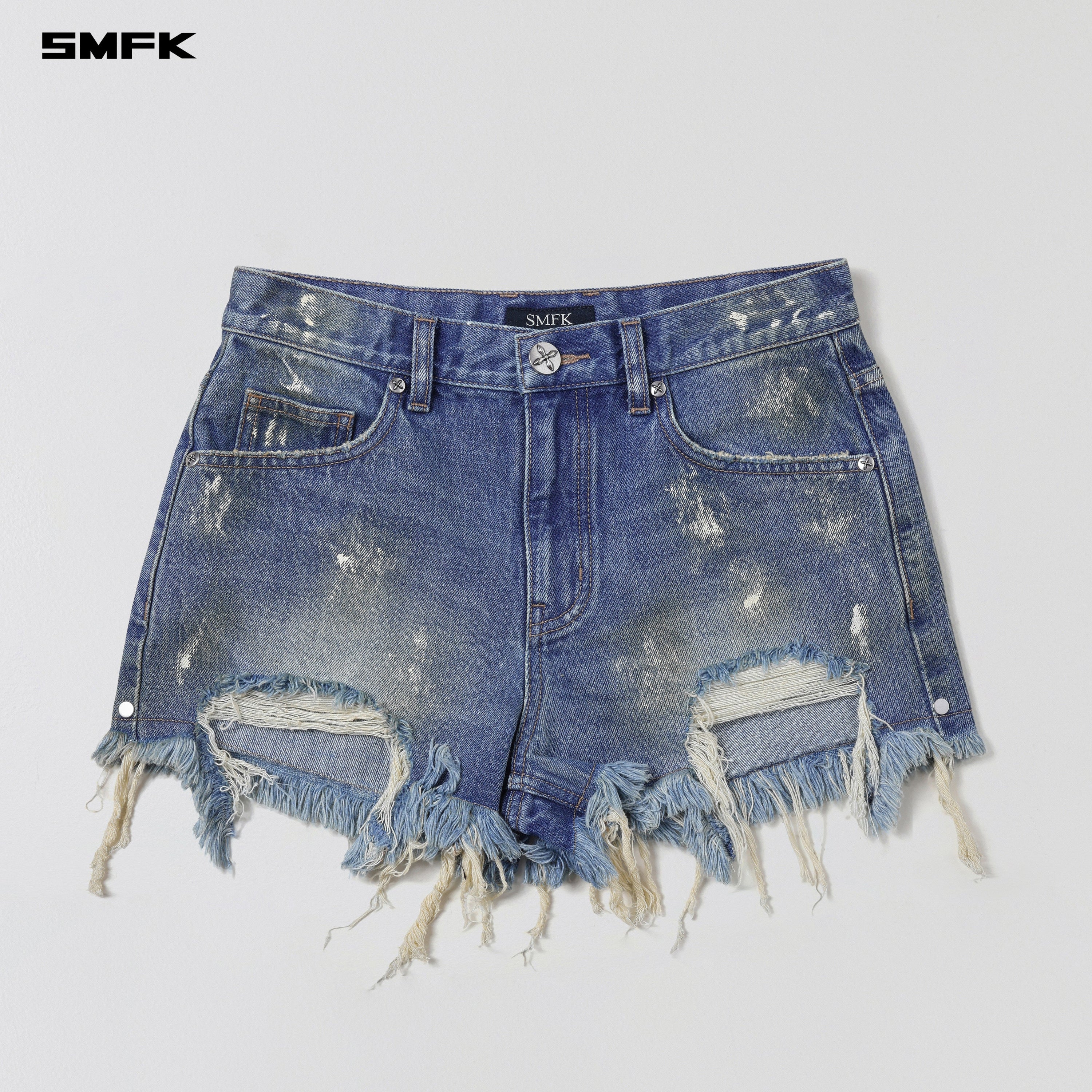 COMPASS MIRAGE MODE DENIM SHORTS/COTTON MARINE BLUE