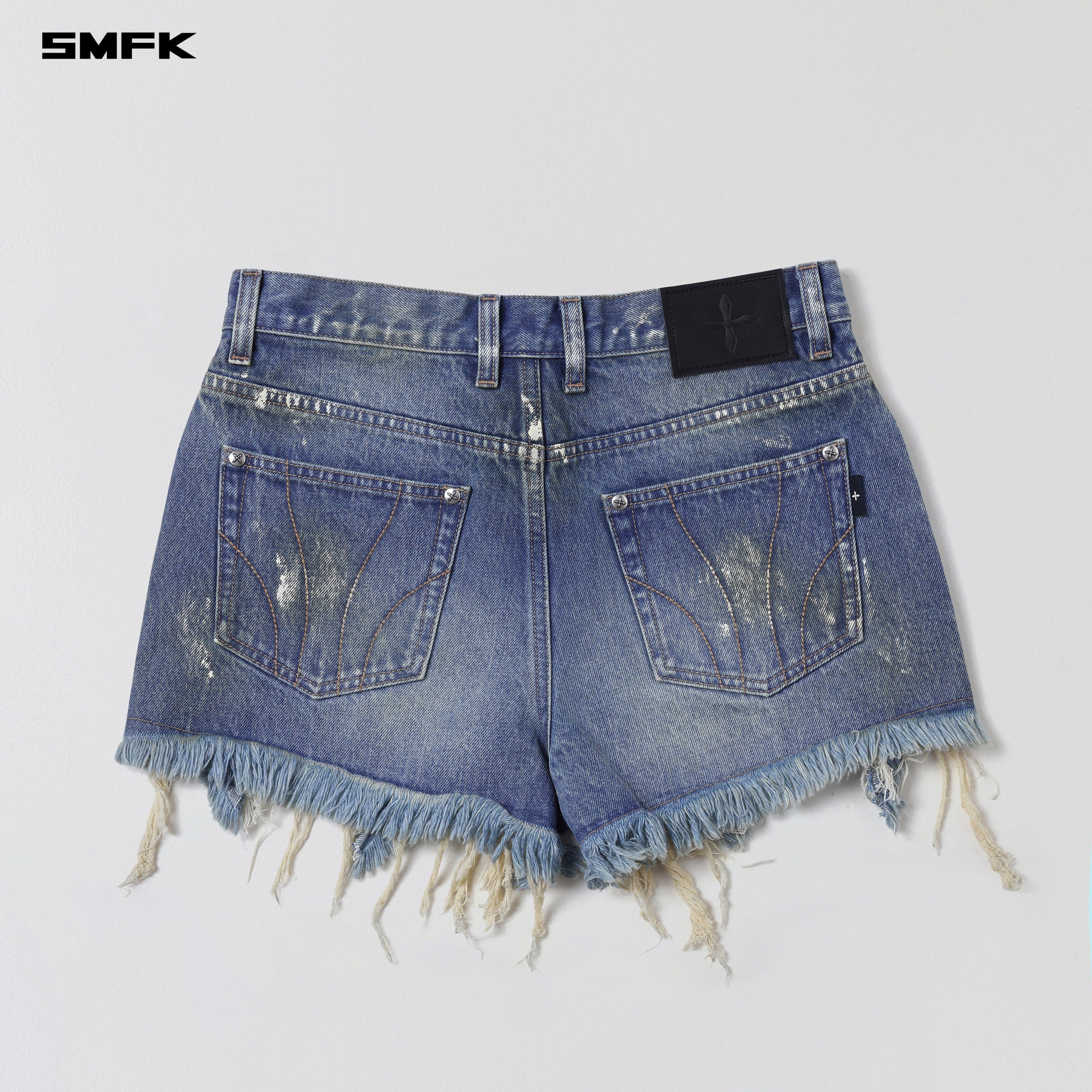 COMPASS MIRAGE MODE DENIM SHORTS/COTTON MARINE BLUE