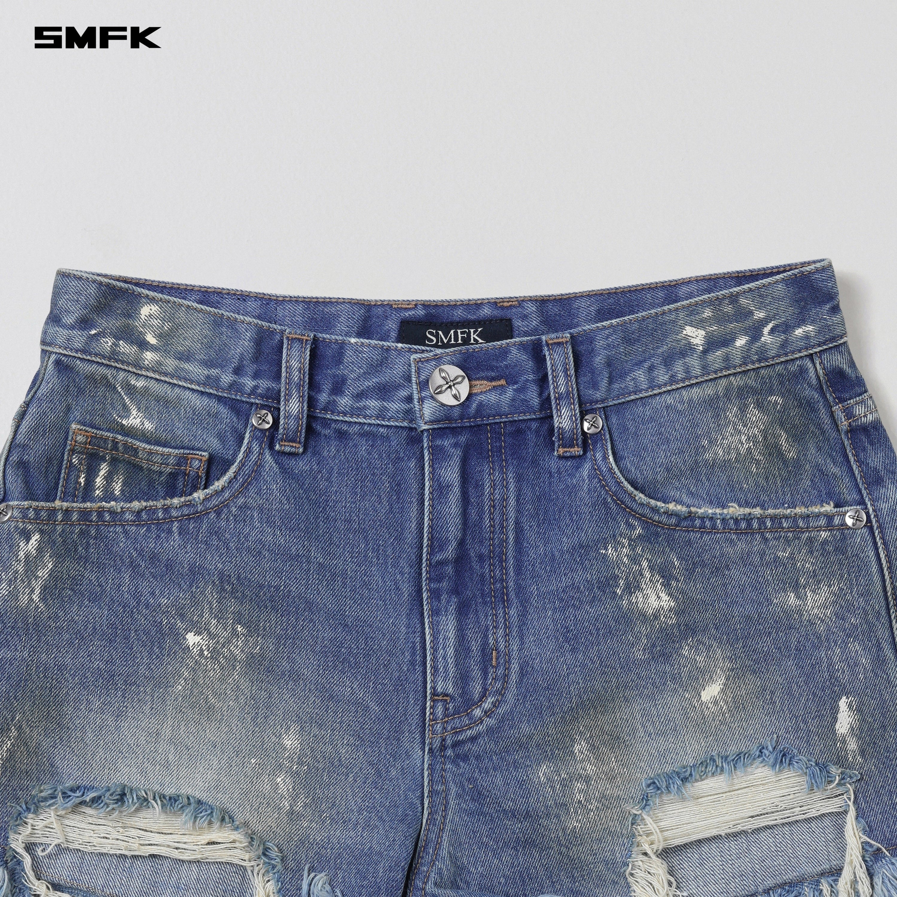 COMPASS MIRAGE MODE DENIM SHORTS/COTTON MARINE BLUE