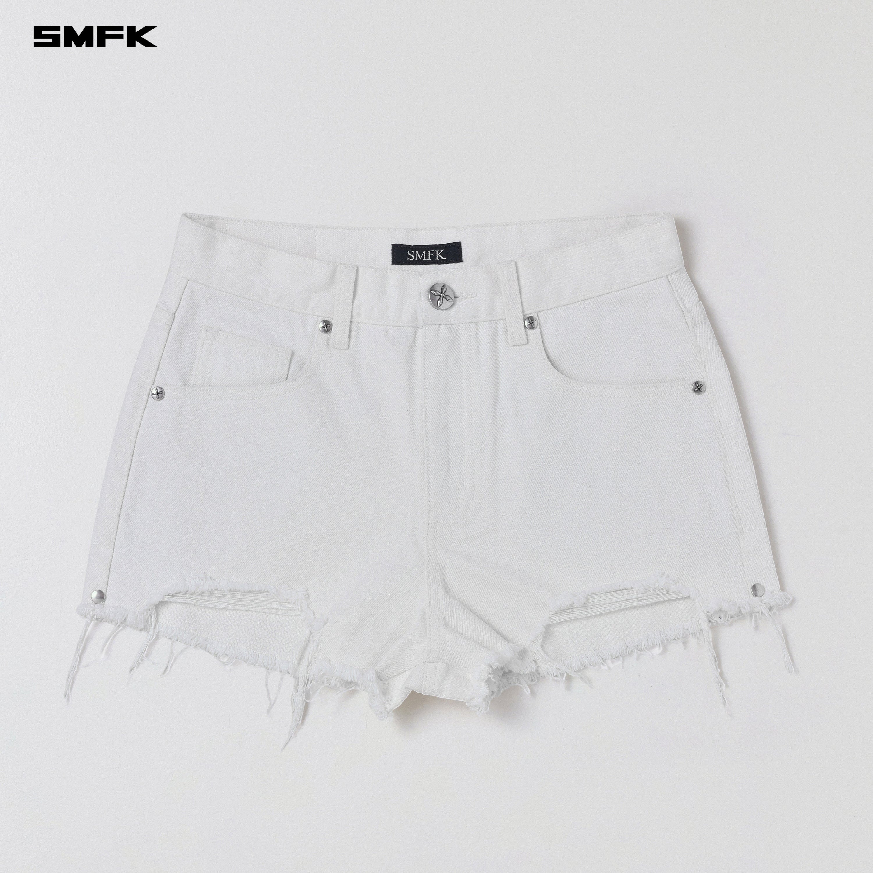 COMPASS MIRAGE MODE DENIM SHORTS/COTTON CLOUD WHITE