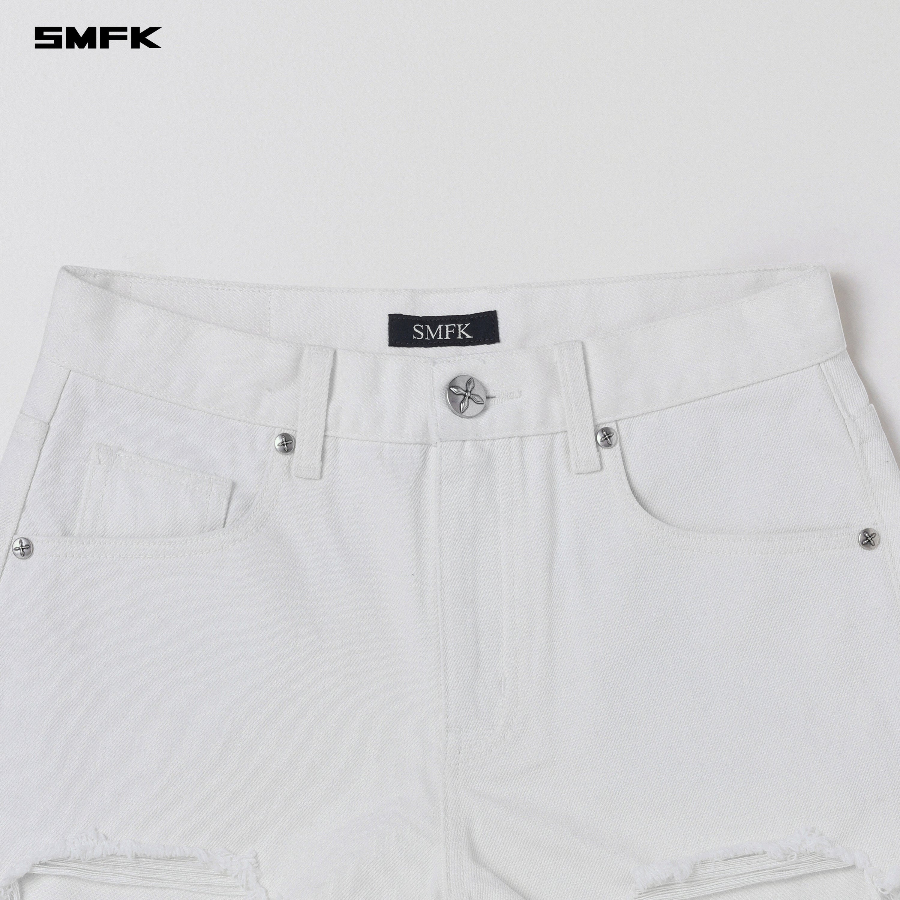 COMPASS MIRAGE MODE DENIM SHORTS/COTTON CLOUD WHITE