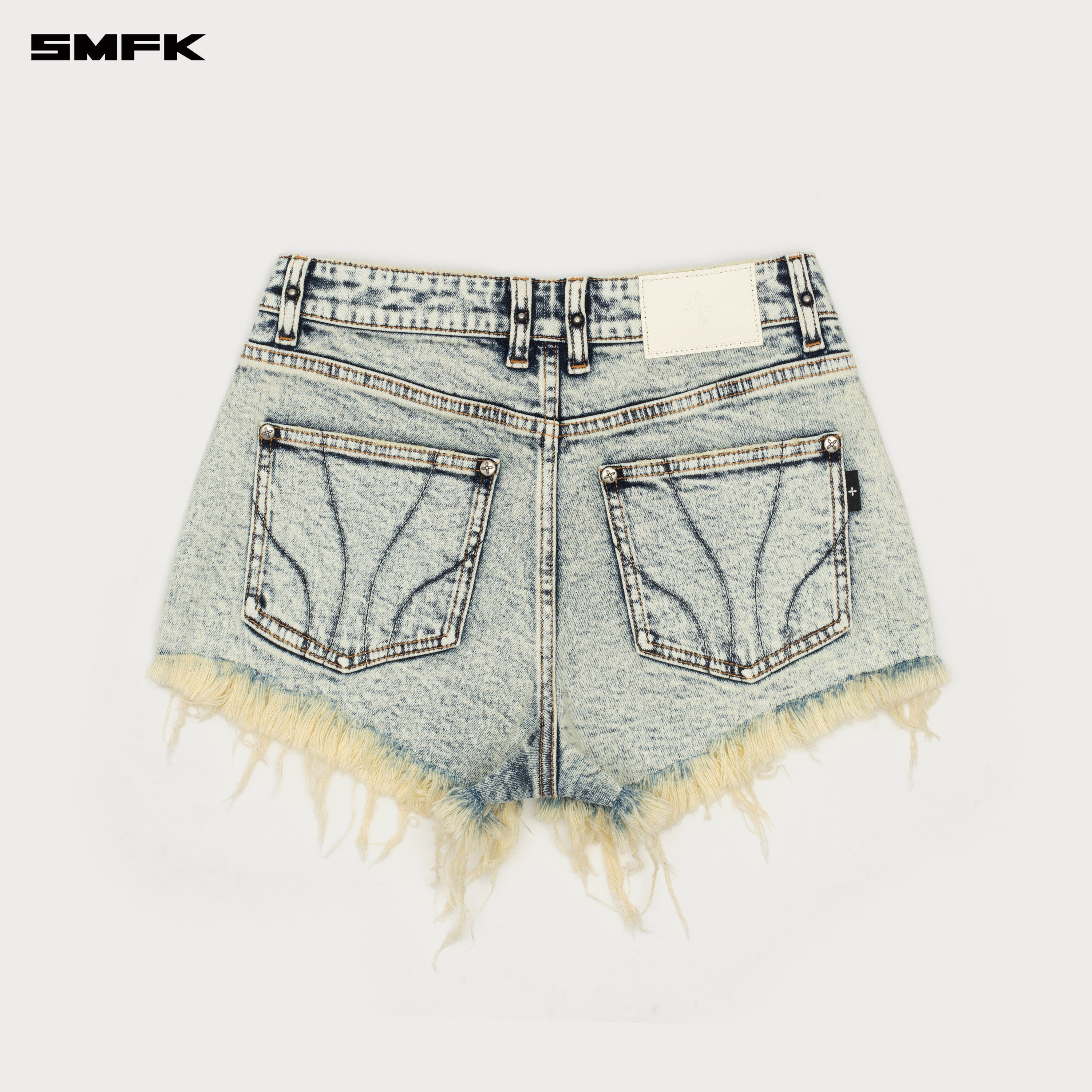 Compass Wild Road Denim Shorts (Elastic) White Snowflake