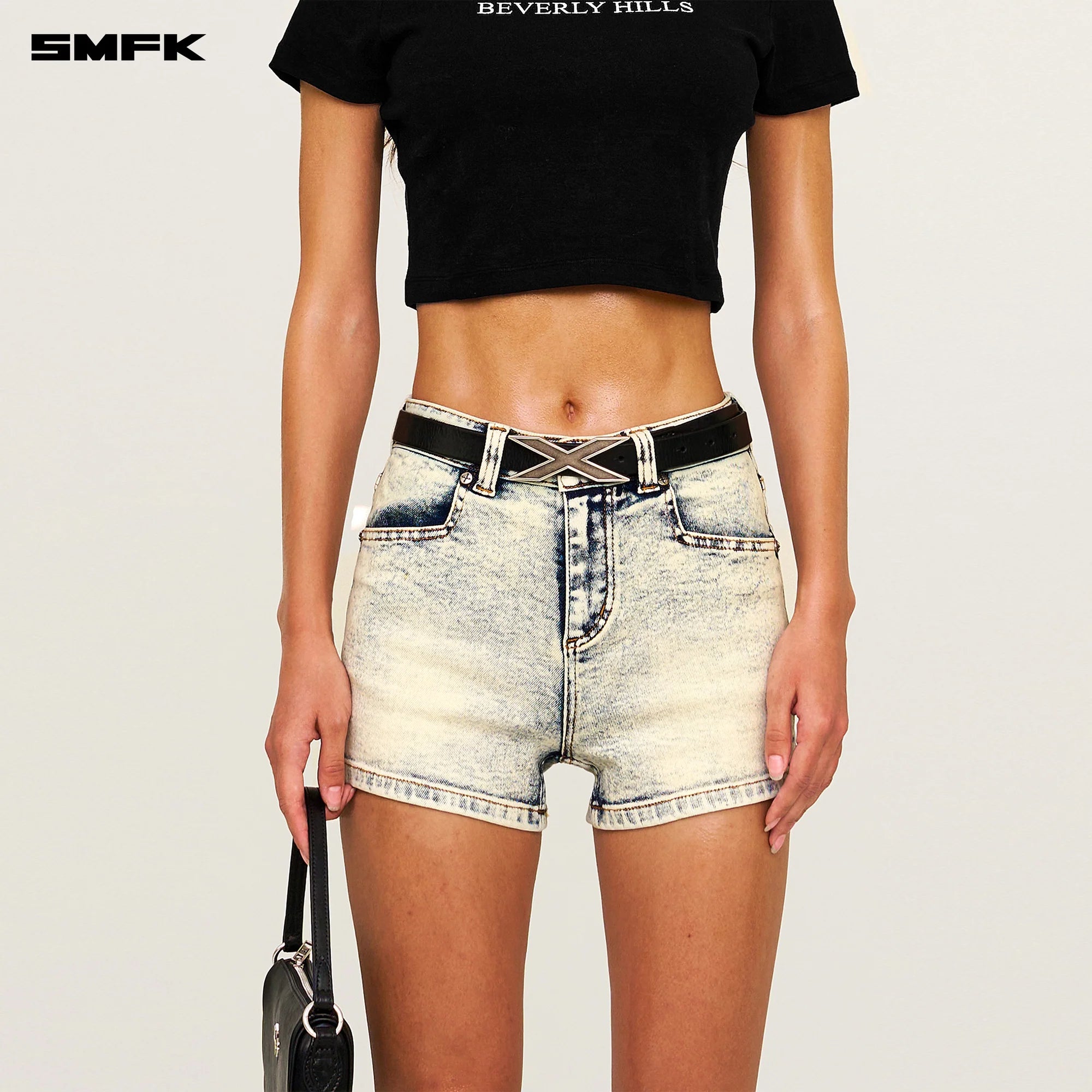 COMPASS DANCER CROSS CLASSIC DENIM SHORTS
