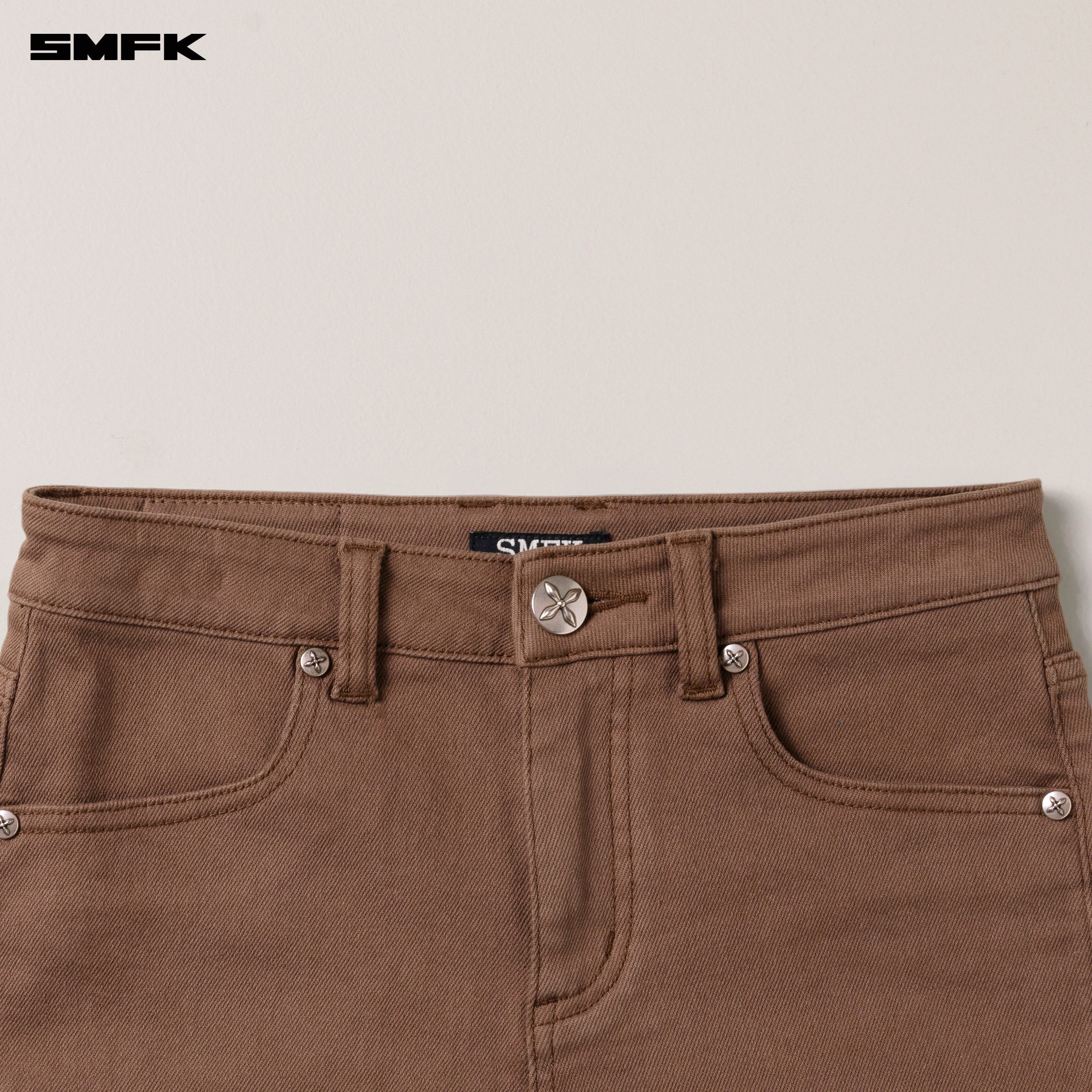 COMPASS DANCER DENIM FLAT SHORTS WILD HORSE BROWN