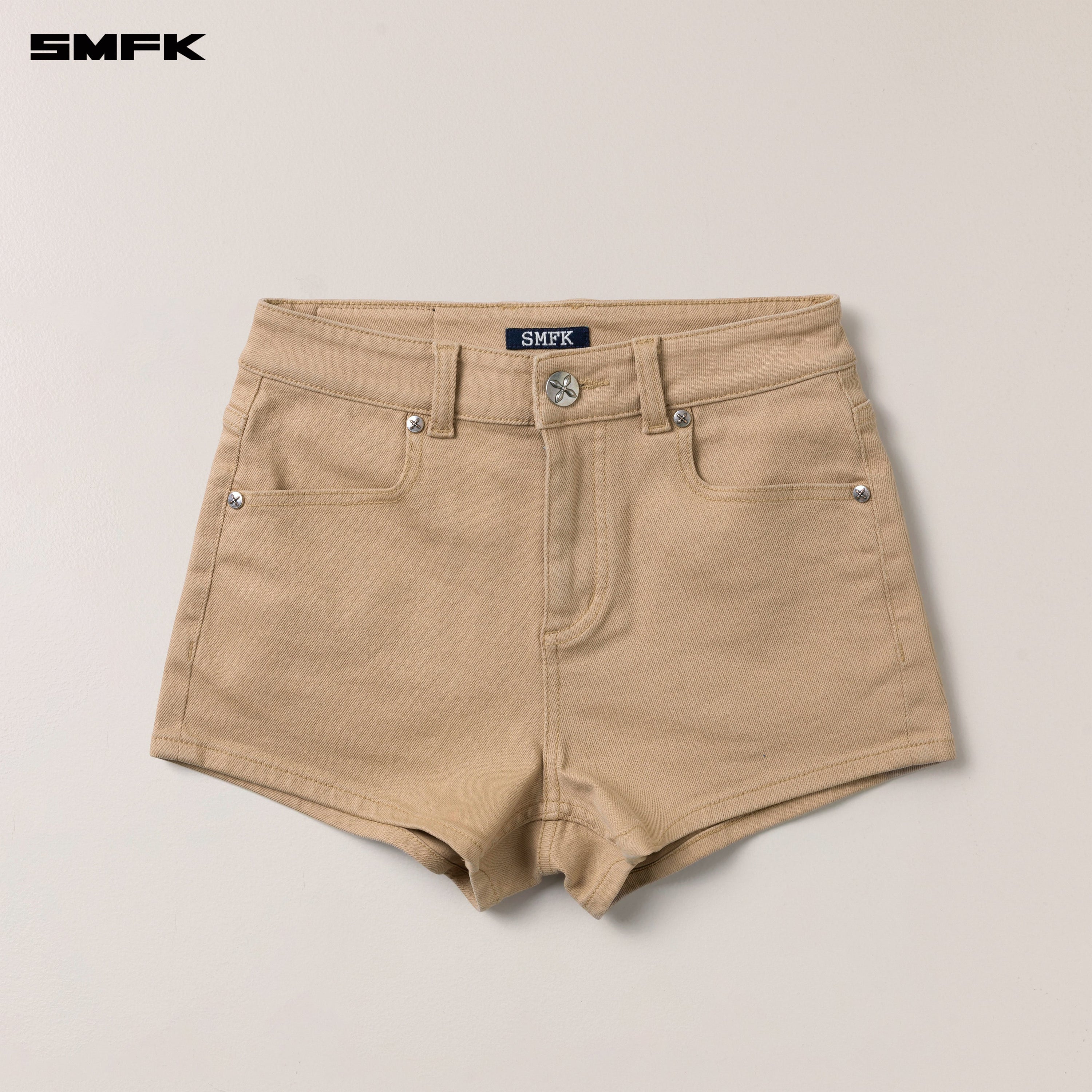 COMPASS DANCER DENIM FLAT SHORTS SAND