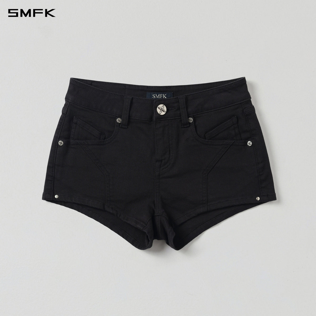 MIRAGE PRISM LOW WAIST DENIM SHORTS/E-COTTON INK BLACK