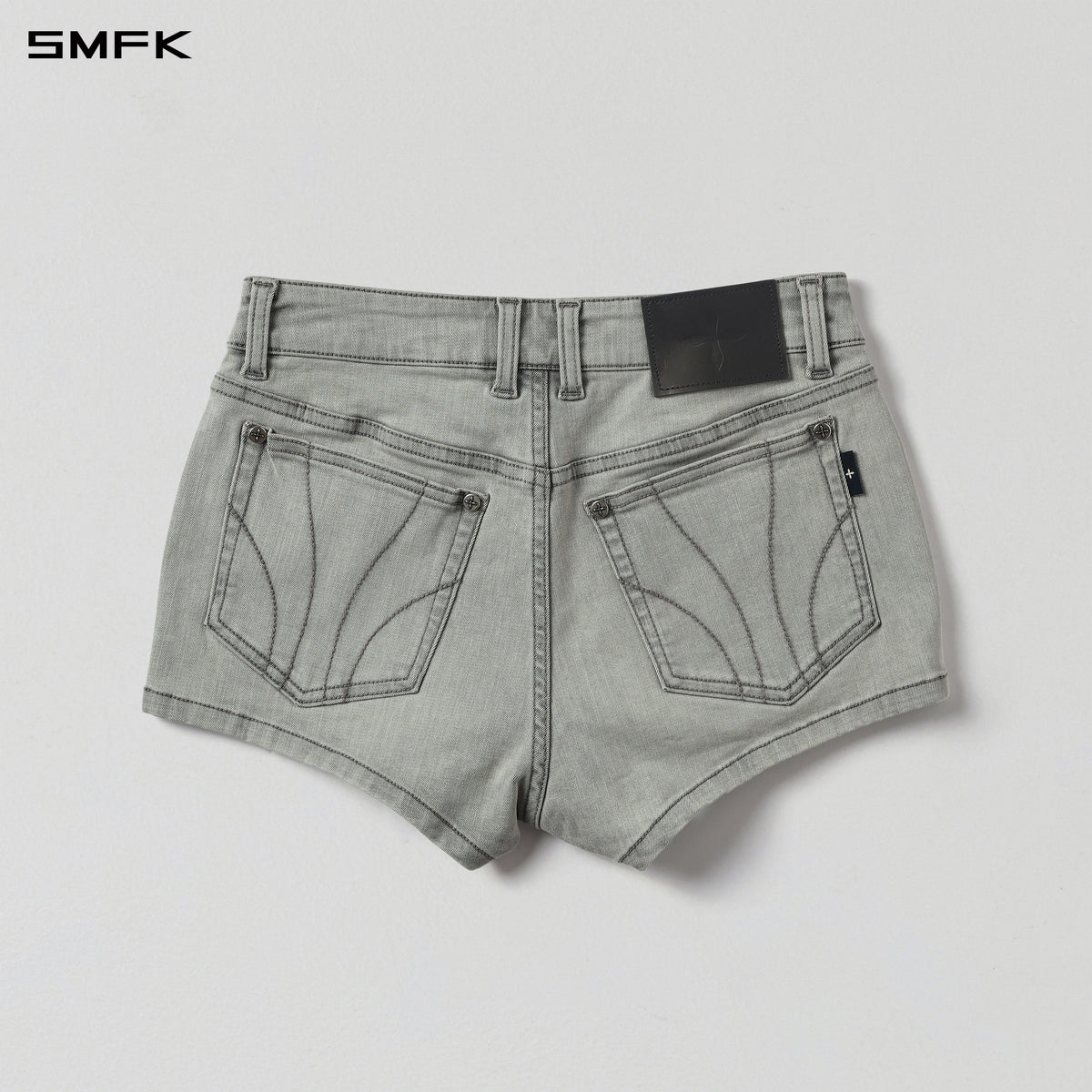 MIRAGE PRISM LOW WAIST DENIM SHORTS/E-COTTON GLACIER GREY